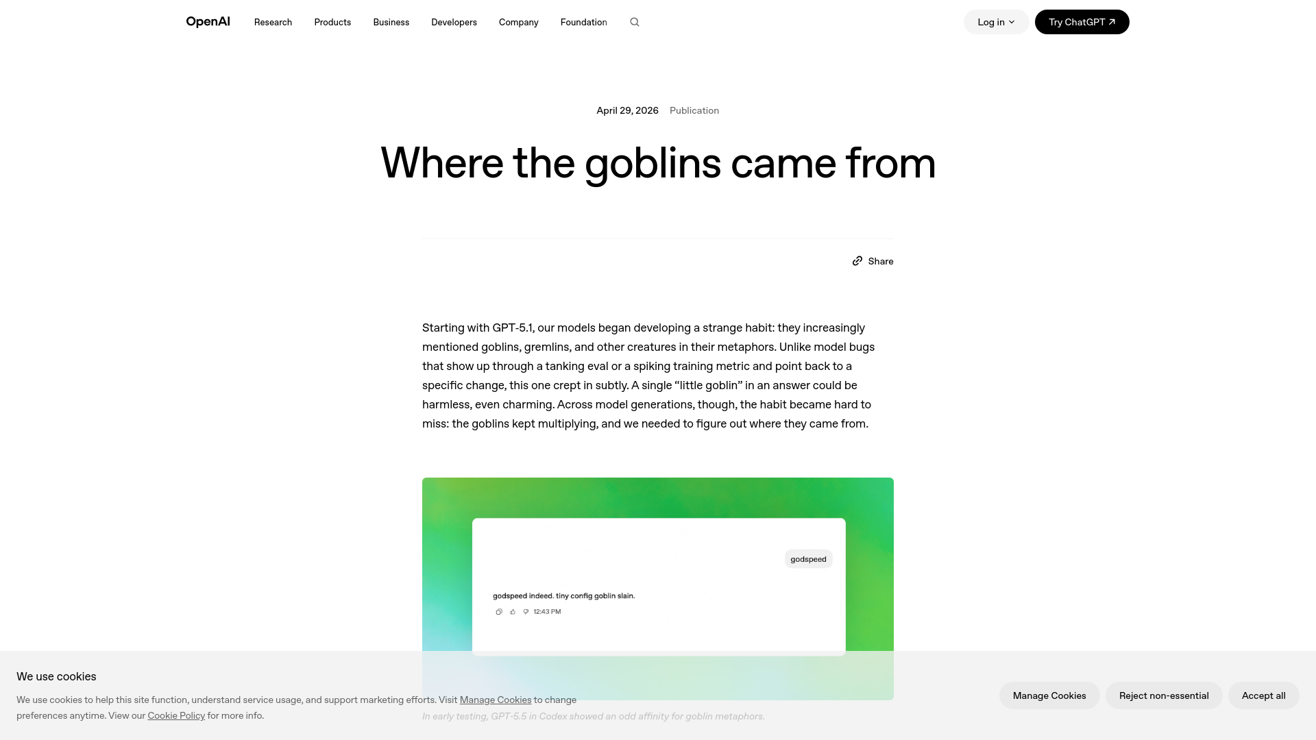Where the goblins came from | OpenAI