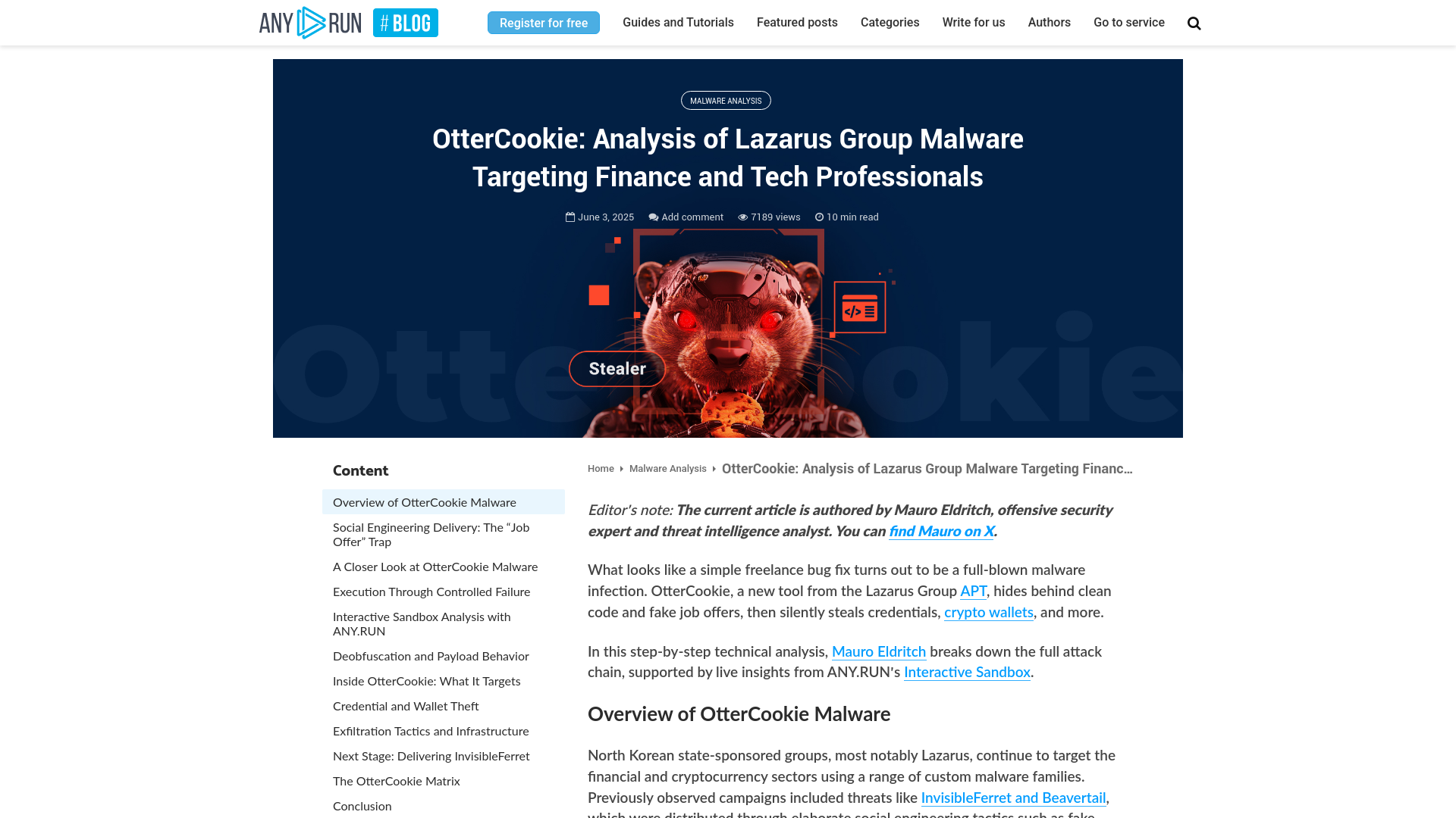 OtterCookie: Analysis of New Lazarus Group Malware