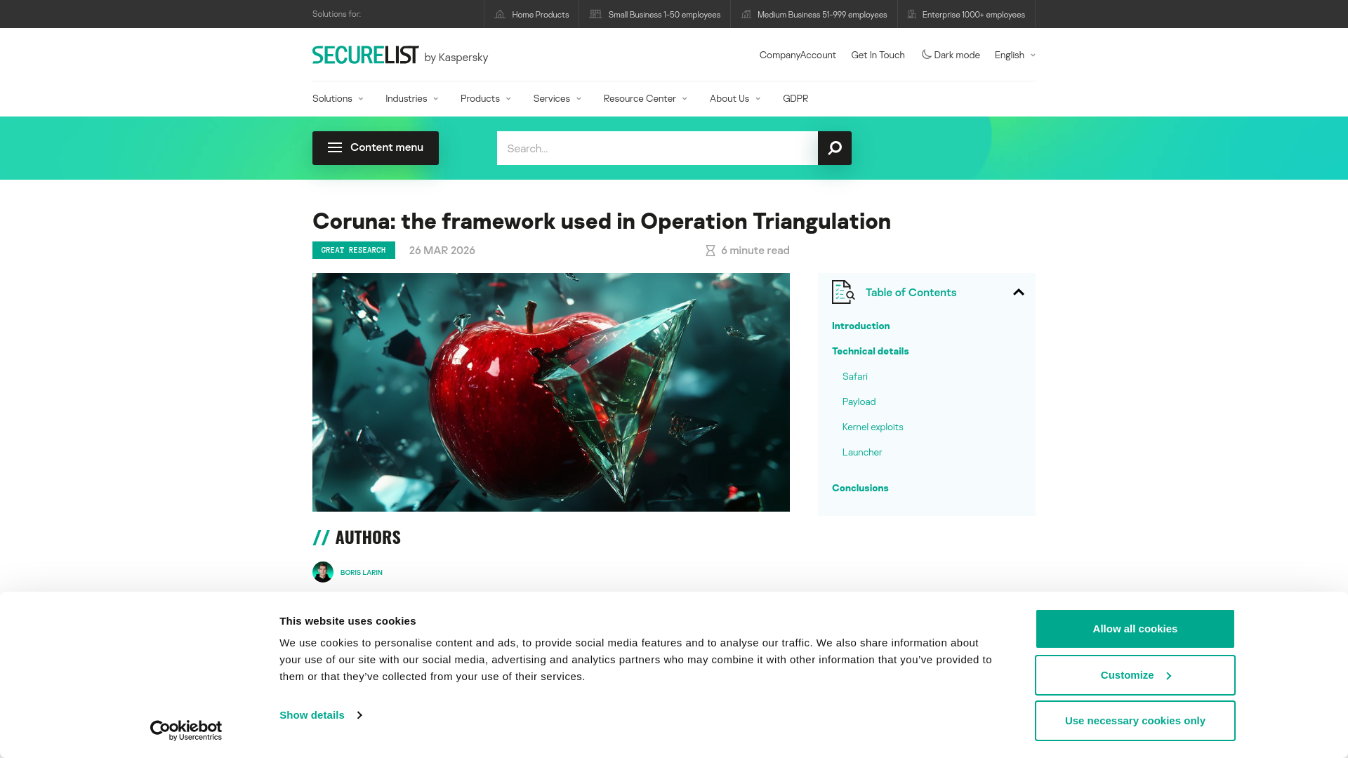 Coruna framework: an exploit kit and ties to Operation Triangulation | Securelist