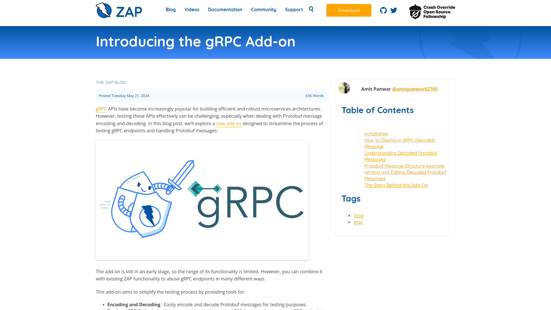 ZAP – Introducing the gRPC Add-on