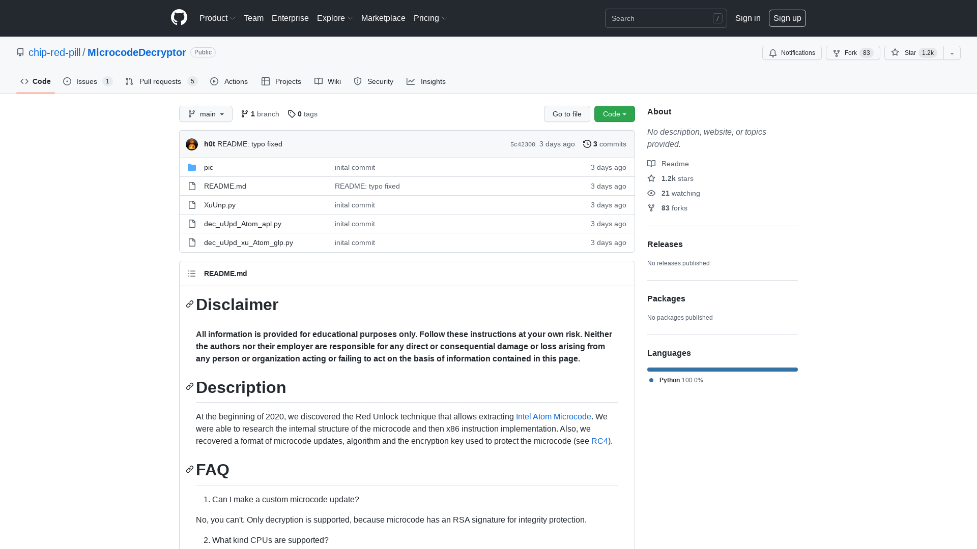GitHub - chip-red-pill/MicrocodeDecryptor