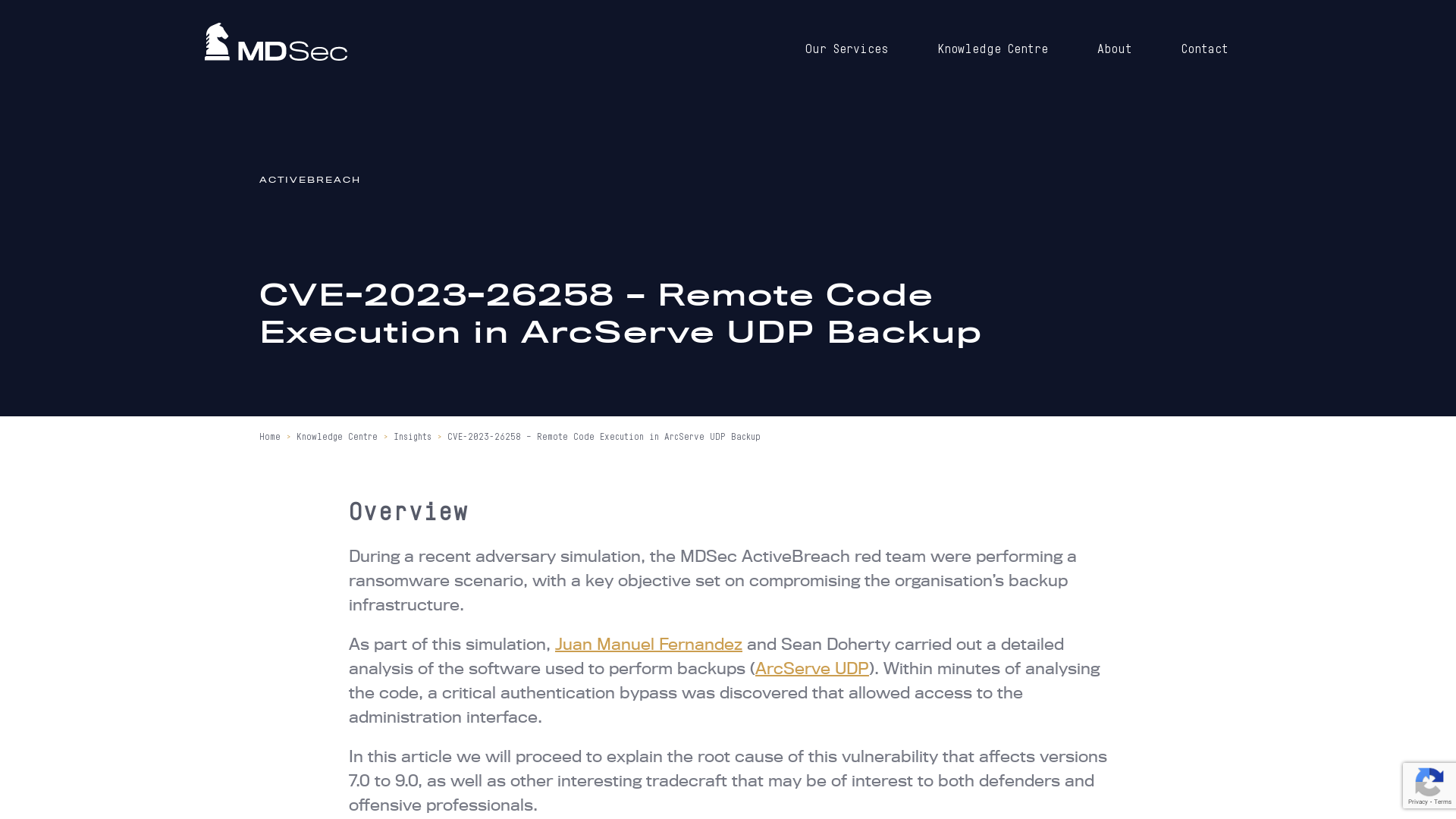 CVE-2023-26258 - Remote Code Execution in ArcServe UDP Backup - MDSec