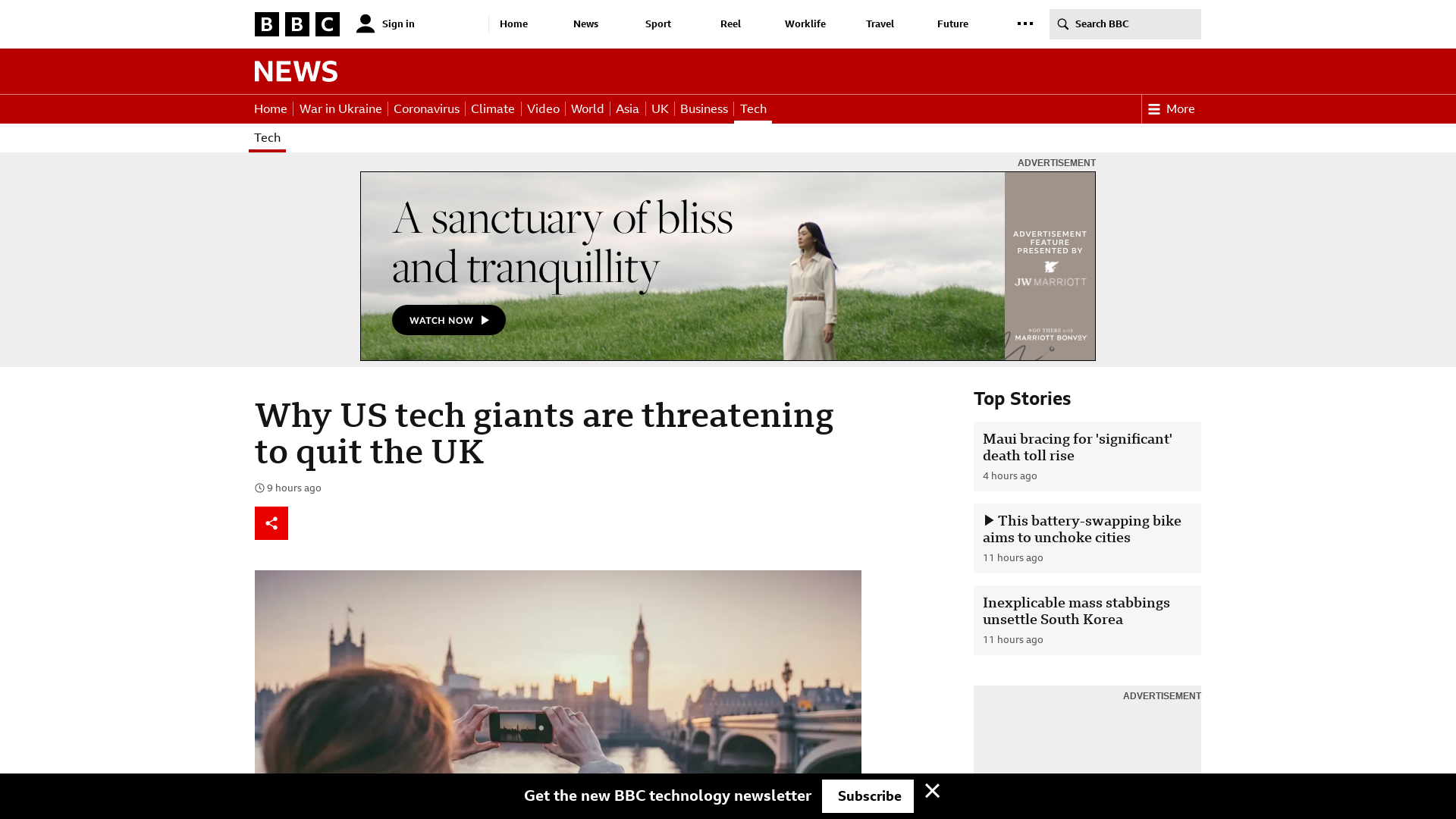 Why US tech giants are threatening to quit the UK - BBC News