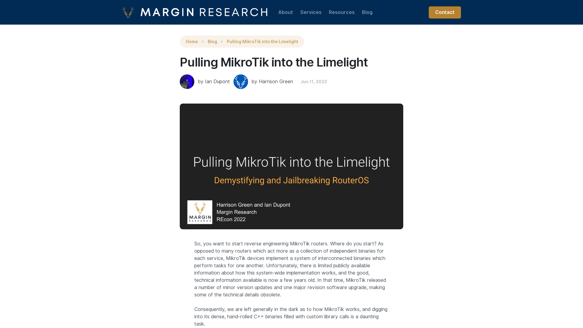 Pulling MikroTik into the Limelight — Margin Research