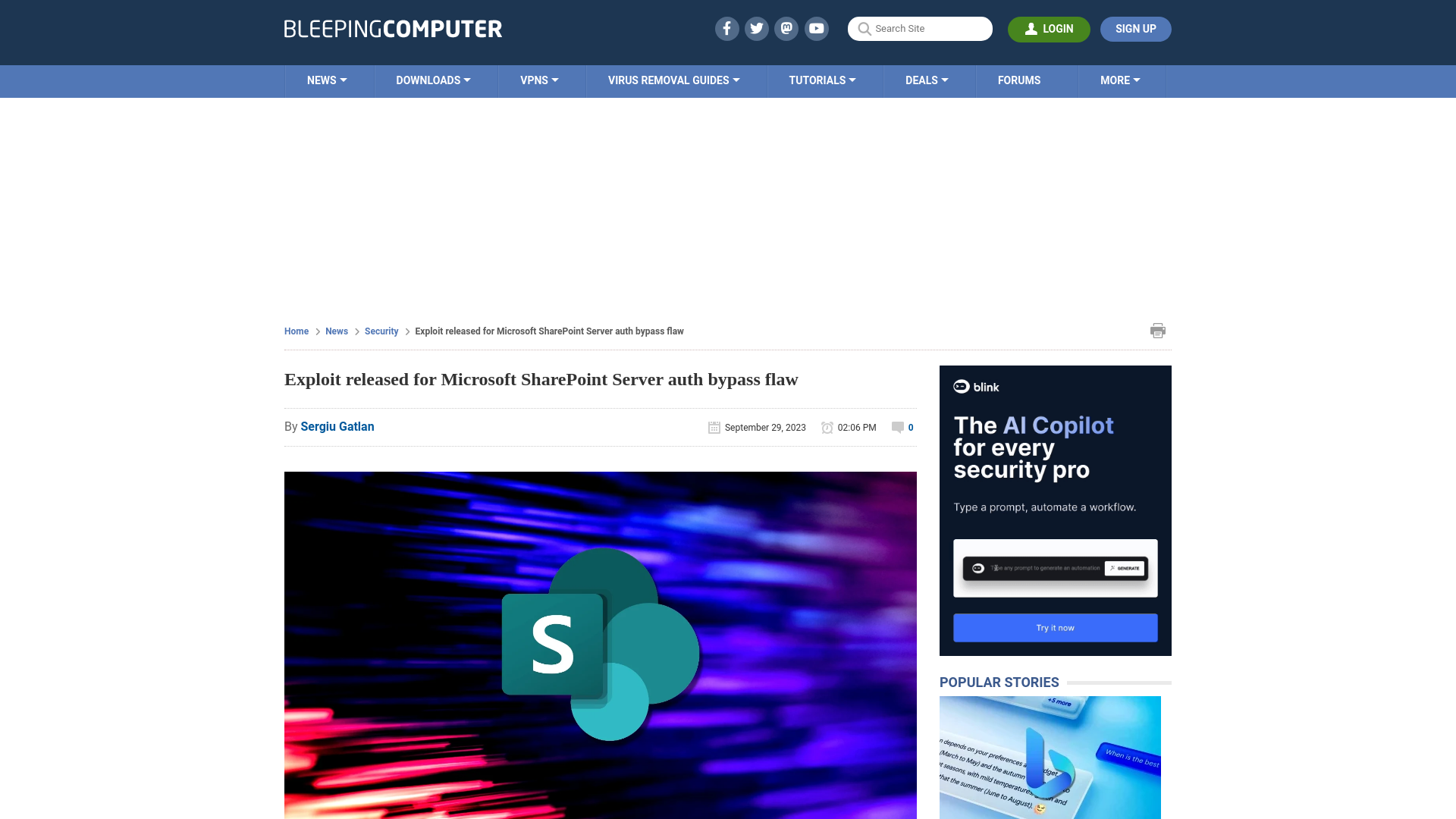 Exploit released for Microsoft SharePoint Server auth bypass flaw