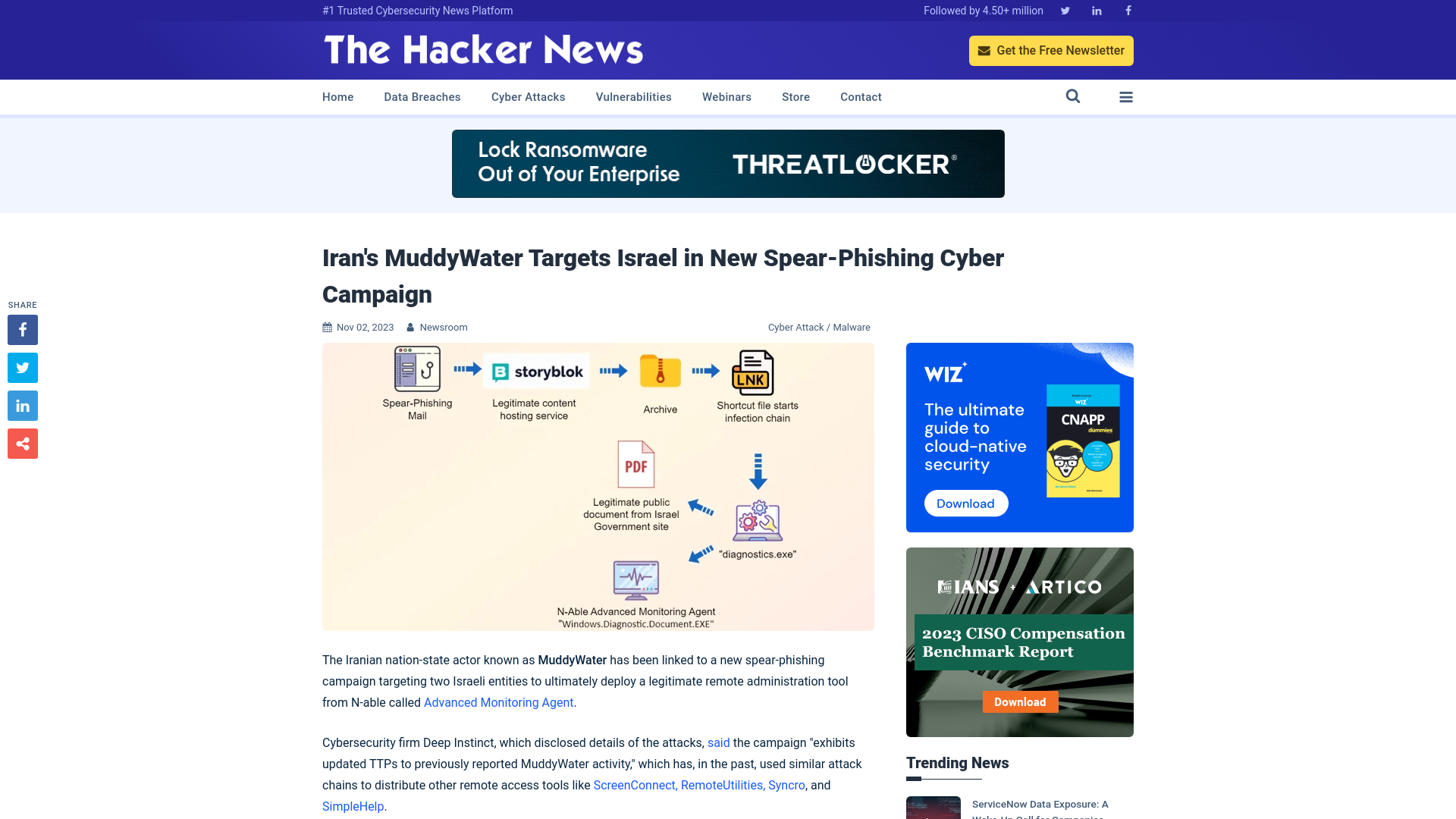 Iran's MuddyWater Targets Israel in New Spear-Phishing Cyber Campaign