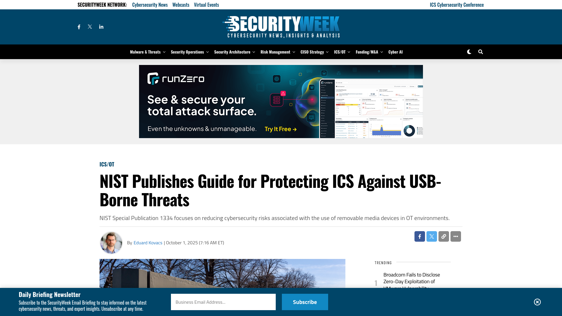 NIST Publishes Guide for Protecting ICS Against USB-Borne Threats - SecurityWeek