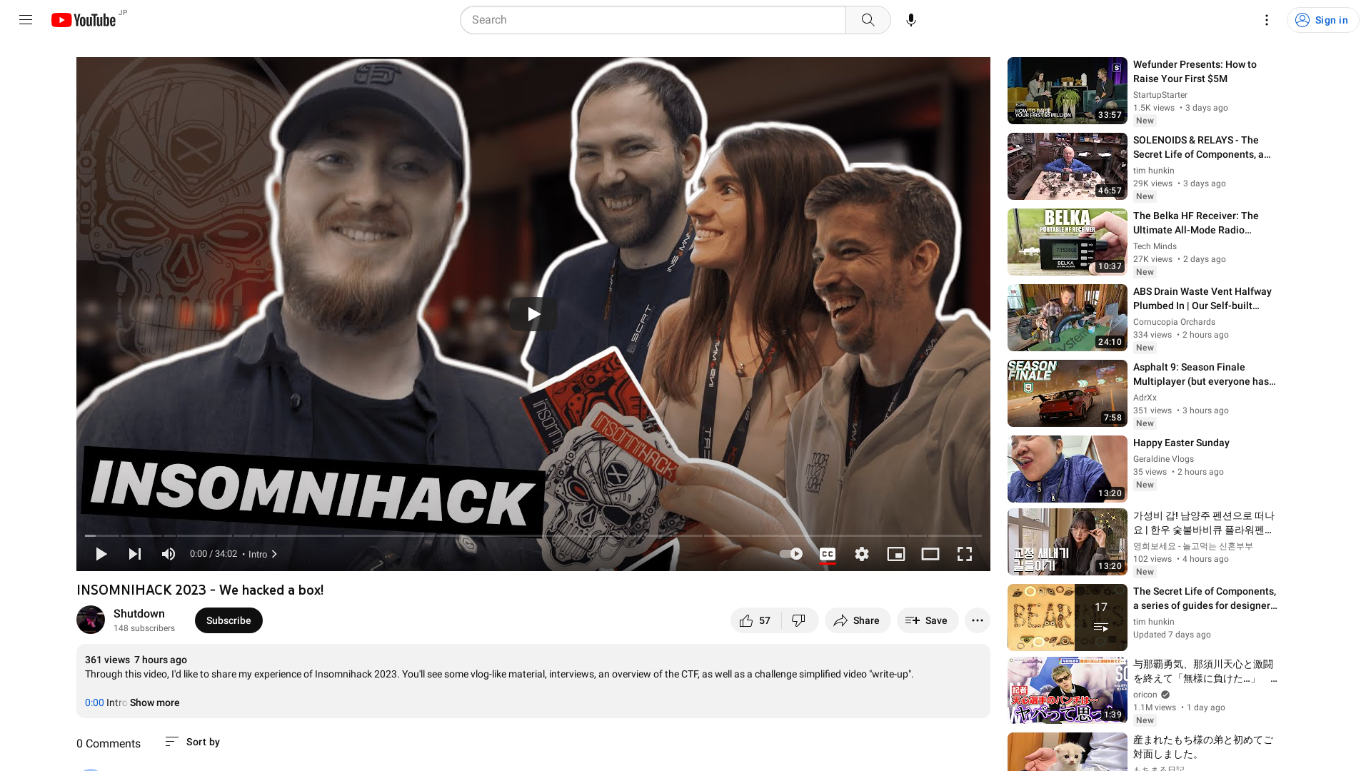 INSOMNIHACK 2023 - We hacked a box! - YouTube