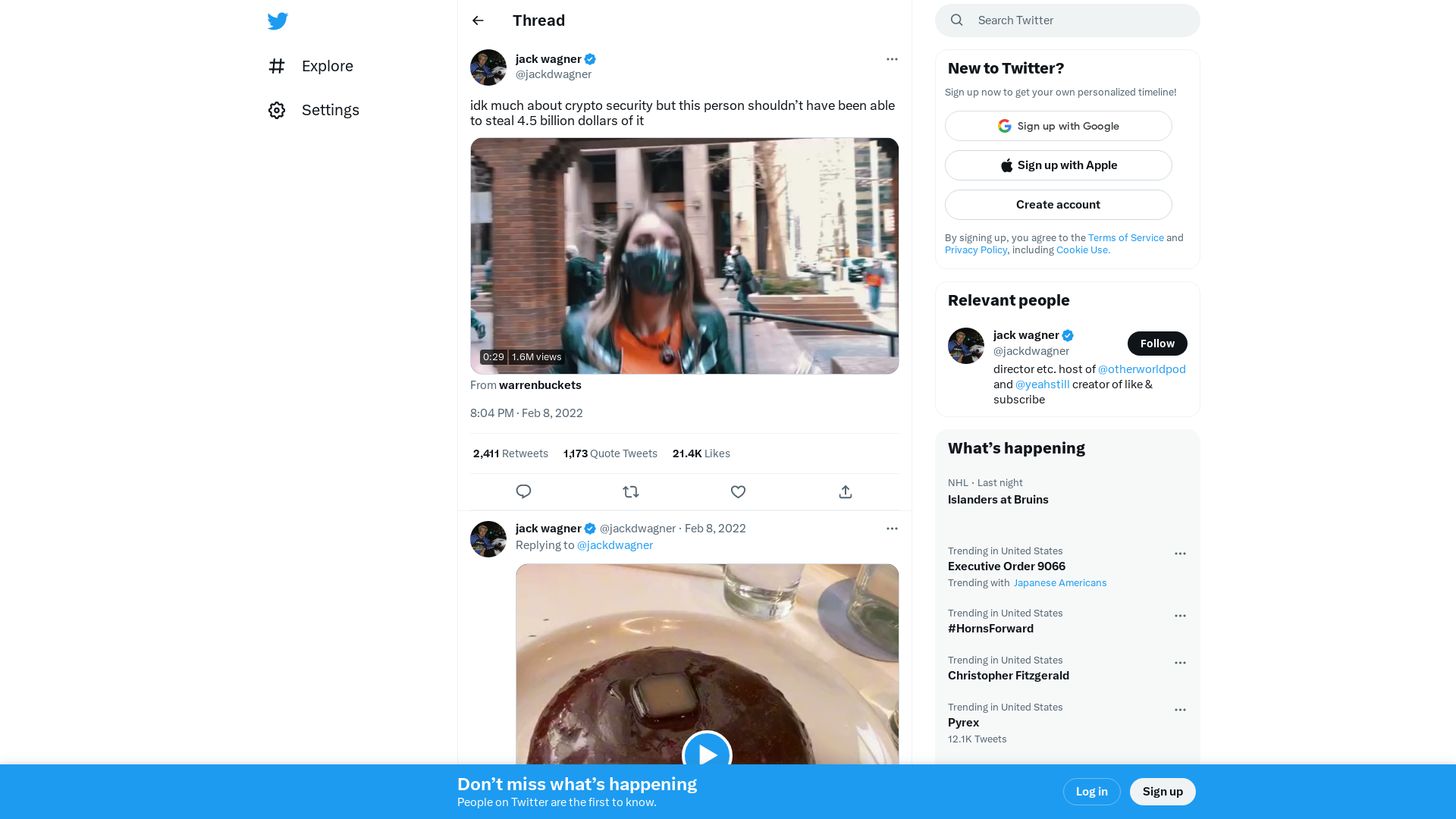 jack wagner on Twitter: "idk much about crypto security but this person shouldn’t have been able to steal 4.5 billion dollars of it https://t.co/i86nu7naKK" / Twitter