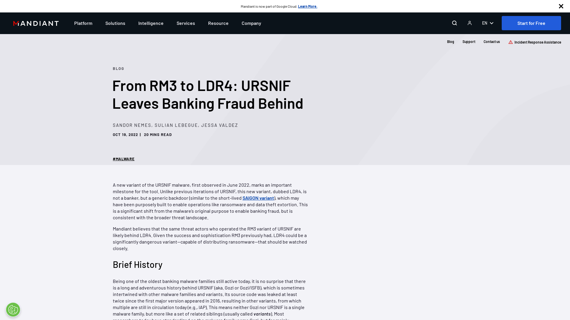 From RM3 to LDR4: URSNIF Leaves Banking Fraud Behind | Mandiant