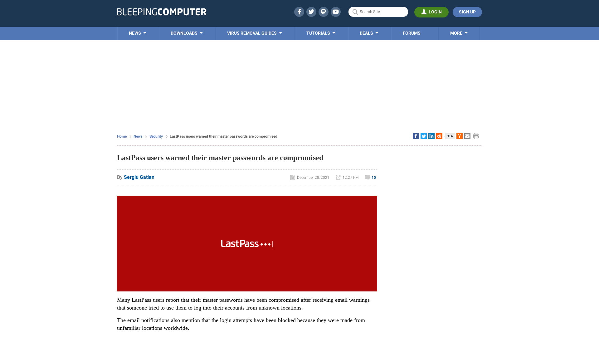 LastPass users warned their master passwords are compromised