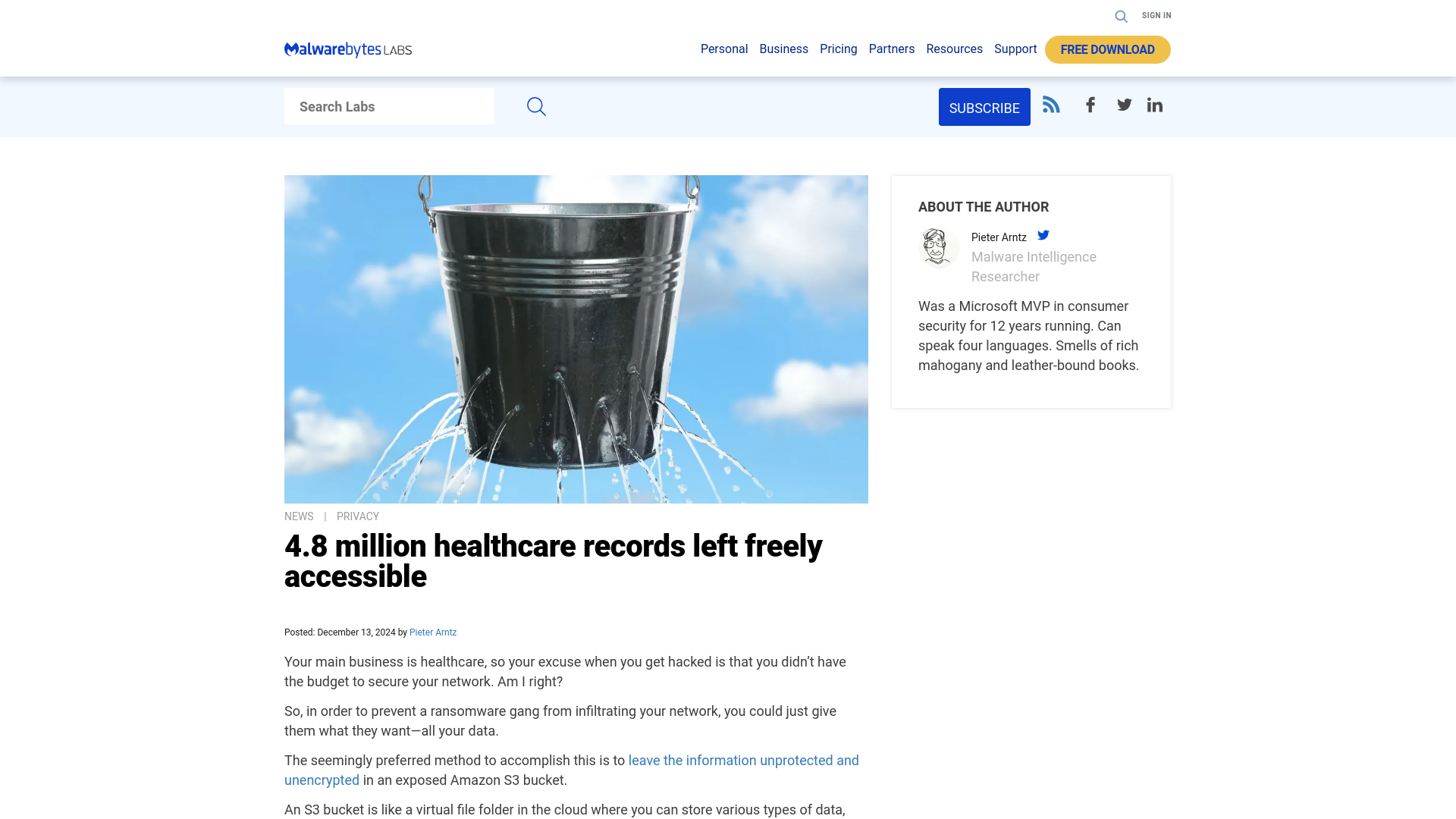 4.8 million healthcare records left freely accessible | Malwarebytes