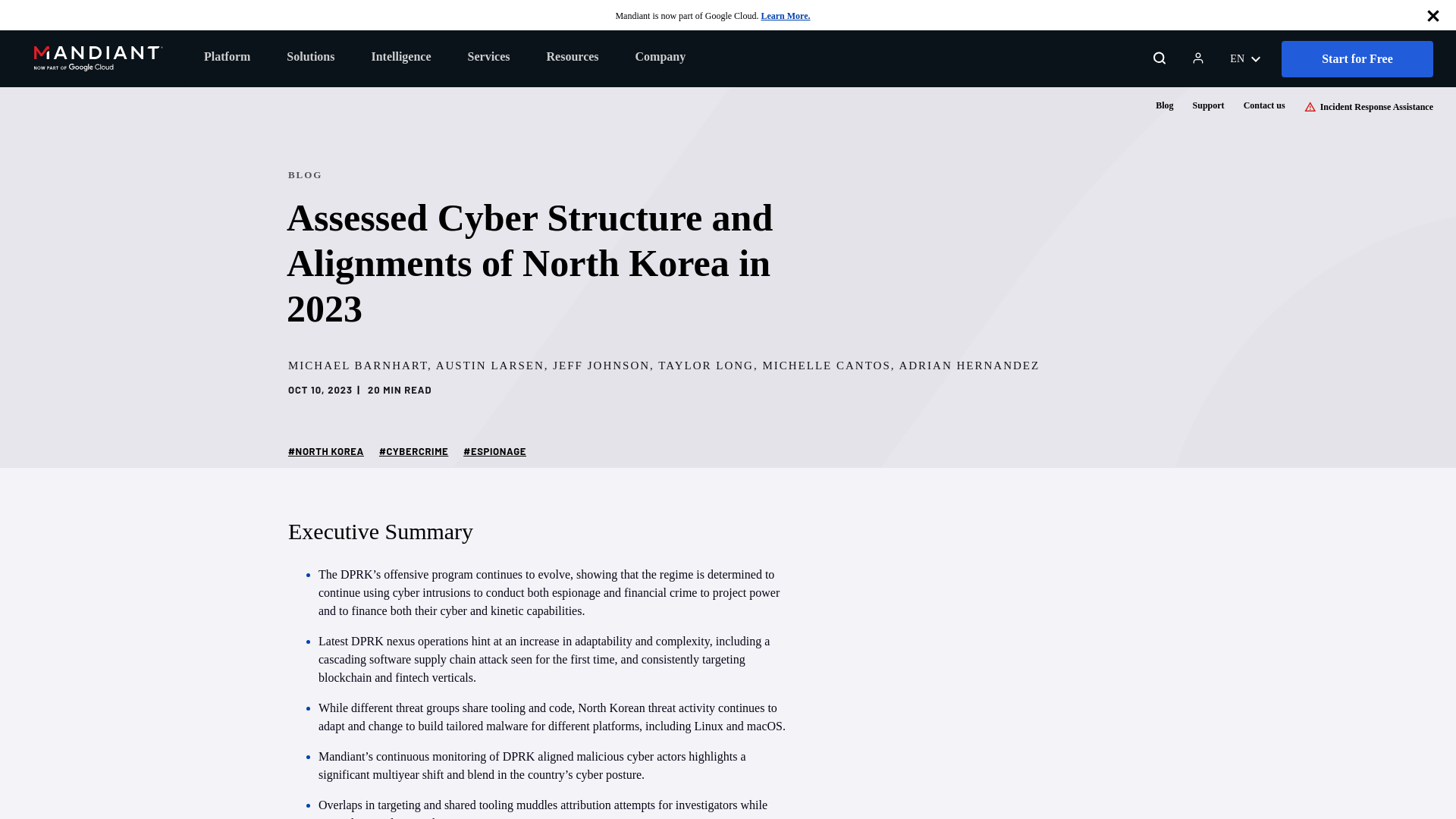 Assessed Cyber Structure and Alignments of North Korea in 2023 | Mandiant