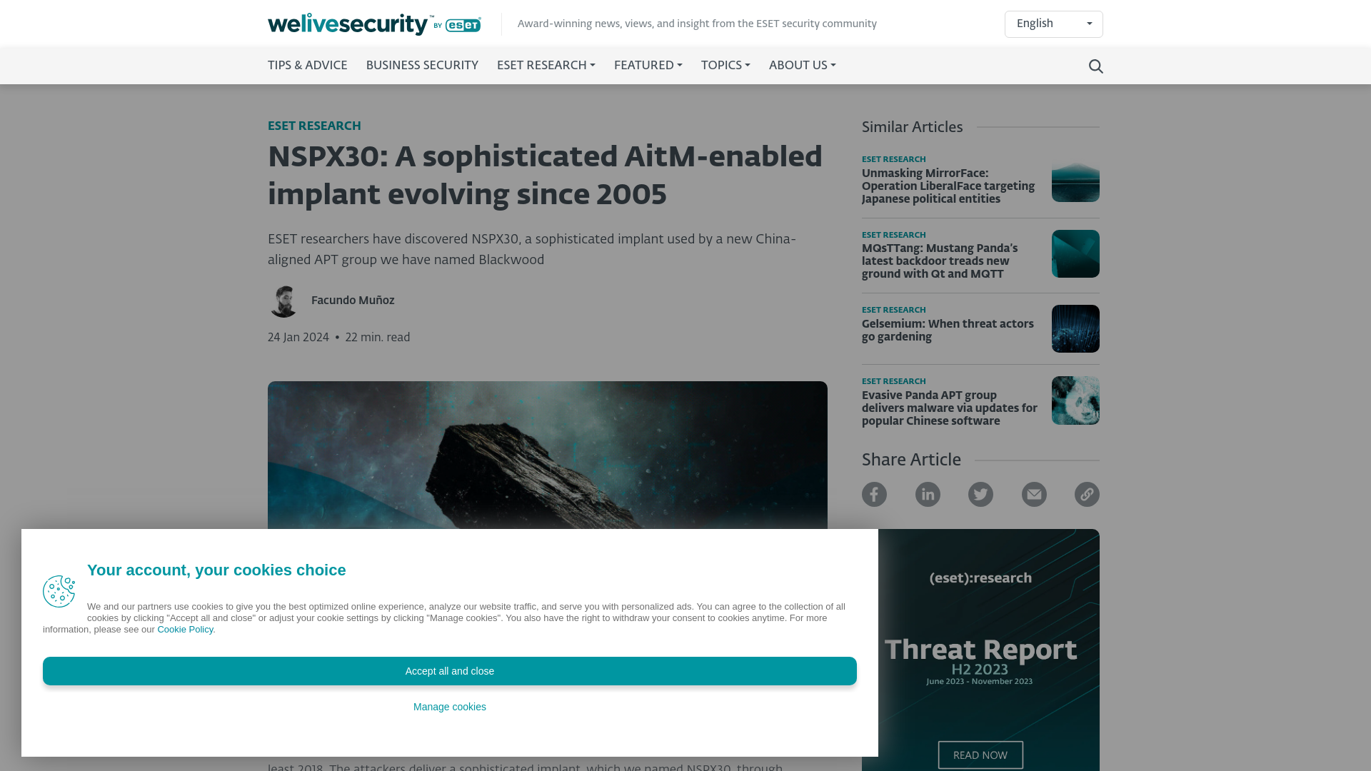 NSPX30: A sophisticated AitM-enabled implant evolving since 2005