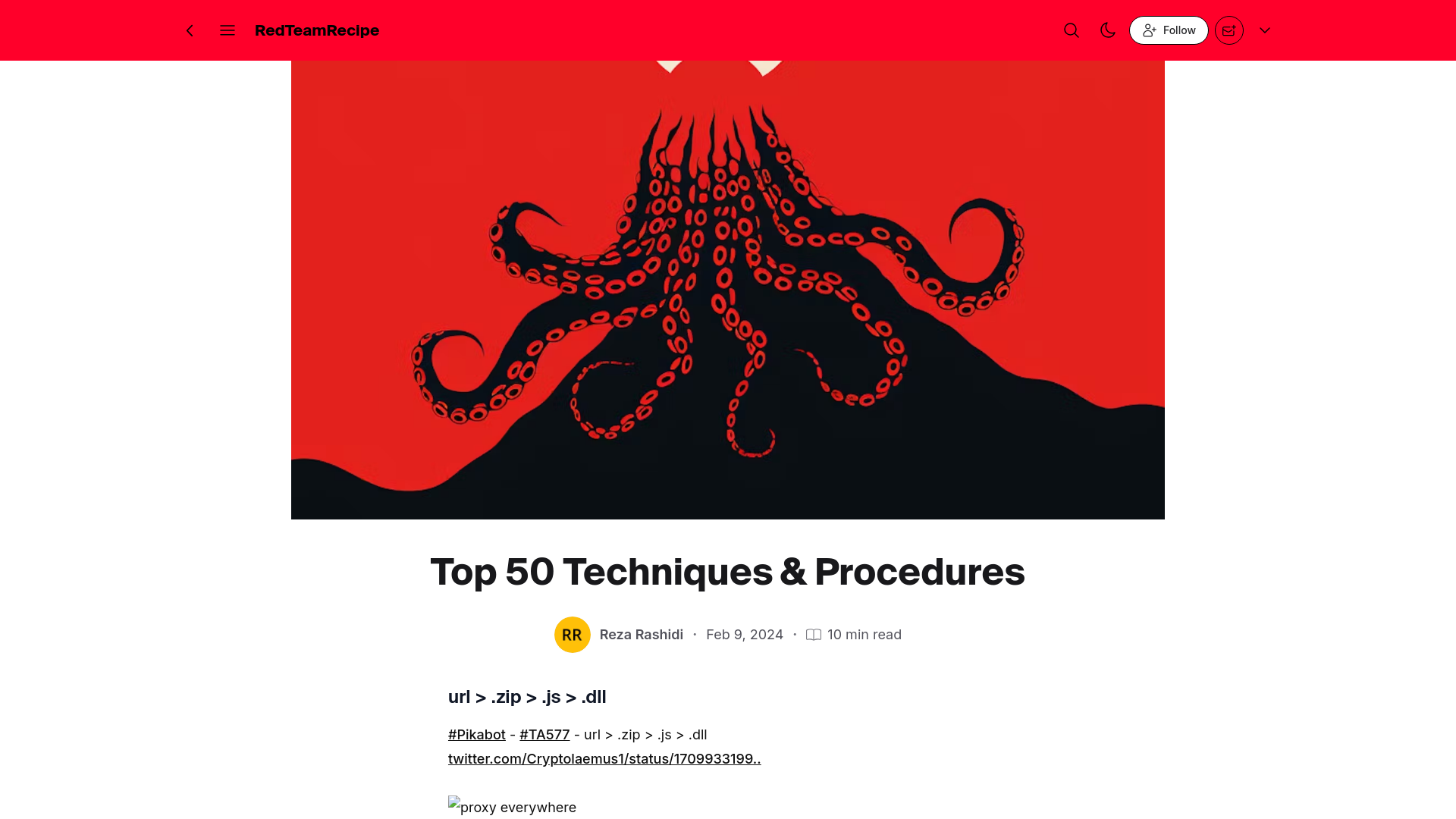 Top 50 Techniques & Procedures