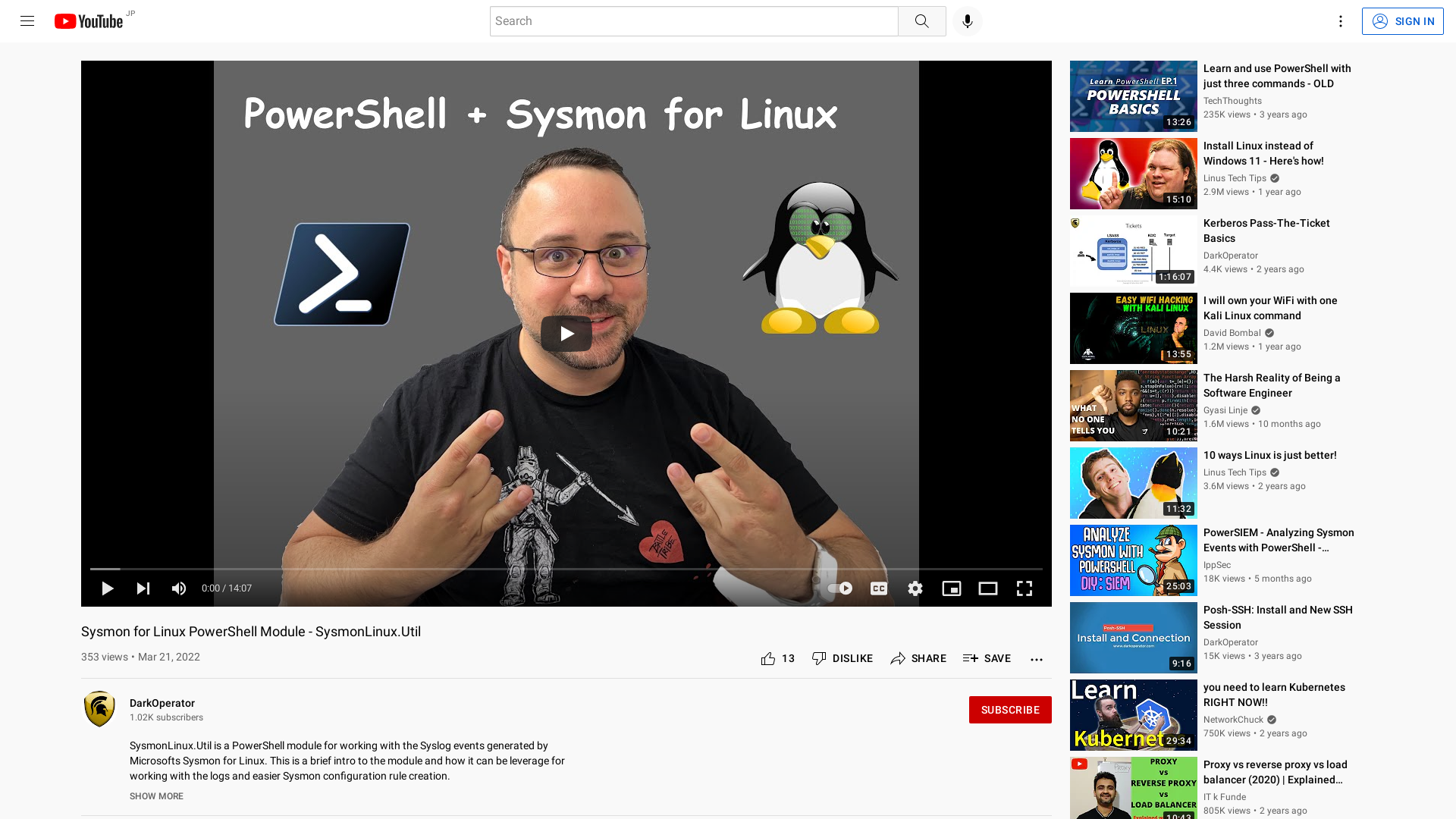 Sysmon for Linux PowerShell Module - SysmonLinux.Util - YouTube