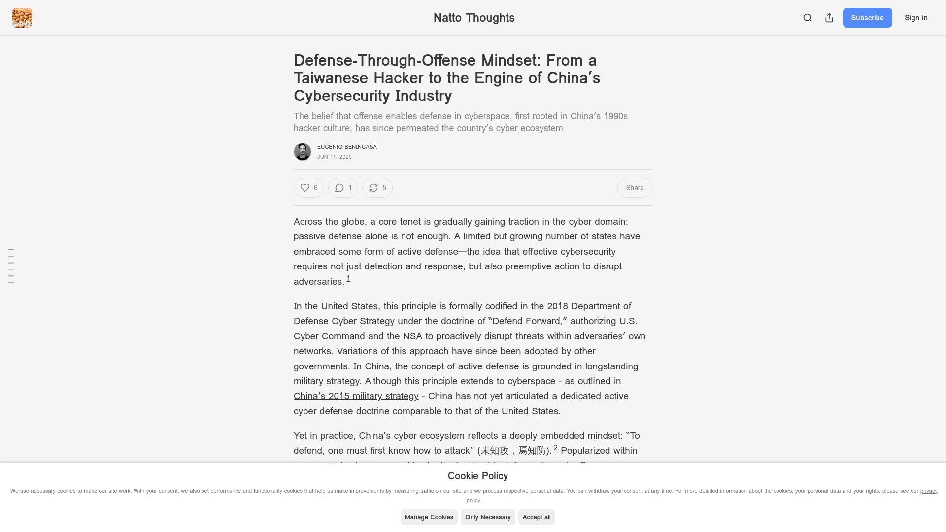 Defense-Through-Offense Mindset: From a Taiwanese Hacker to the Engine of China’s Cybersecurity Industry