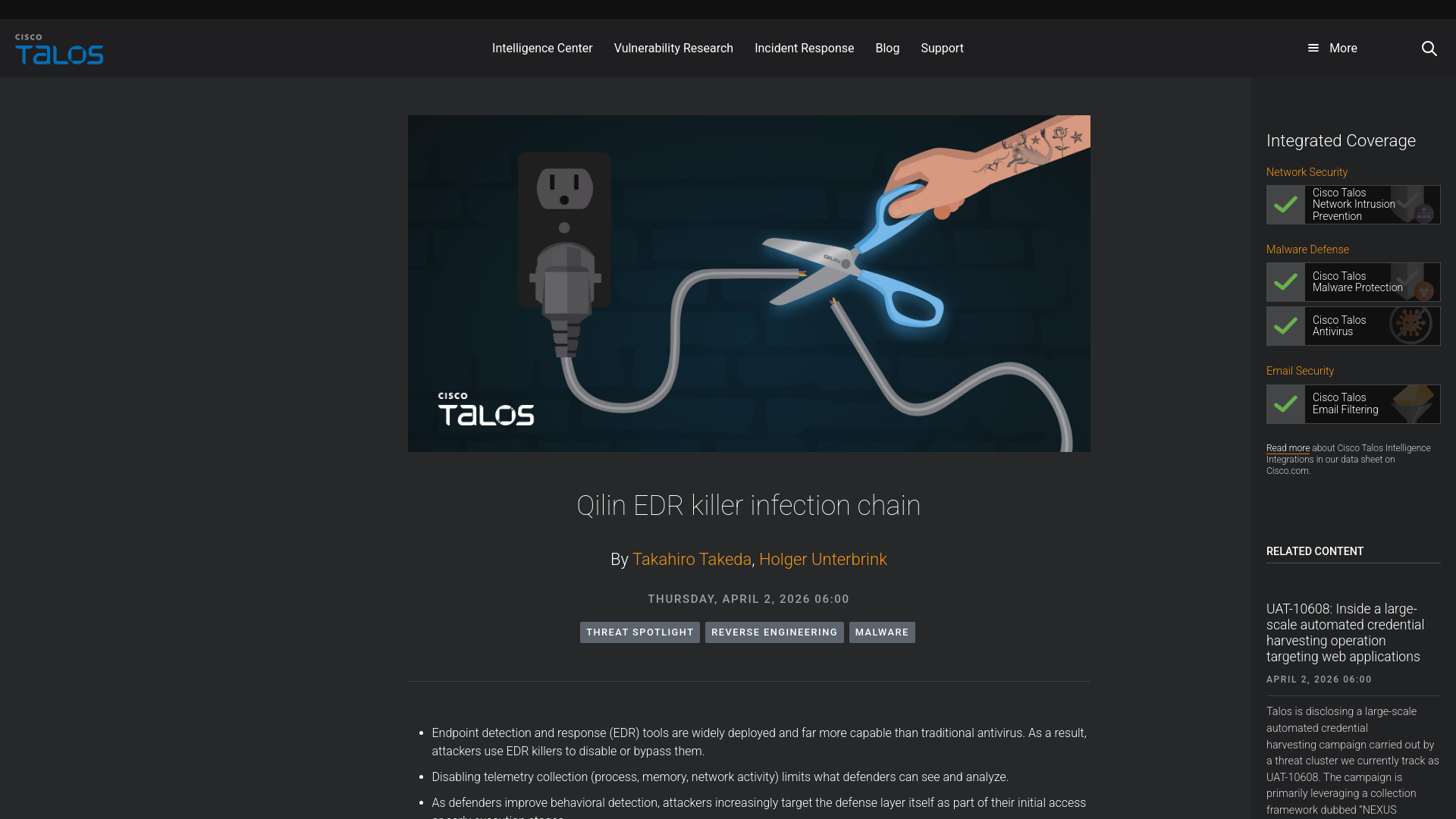 Qilin EDR killer infection chain