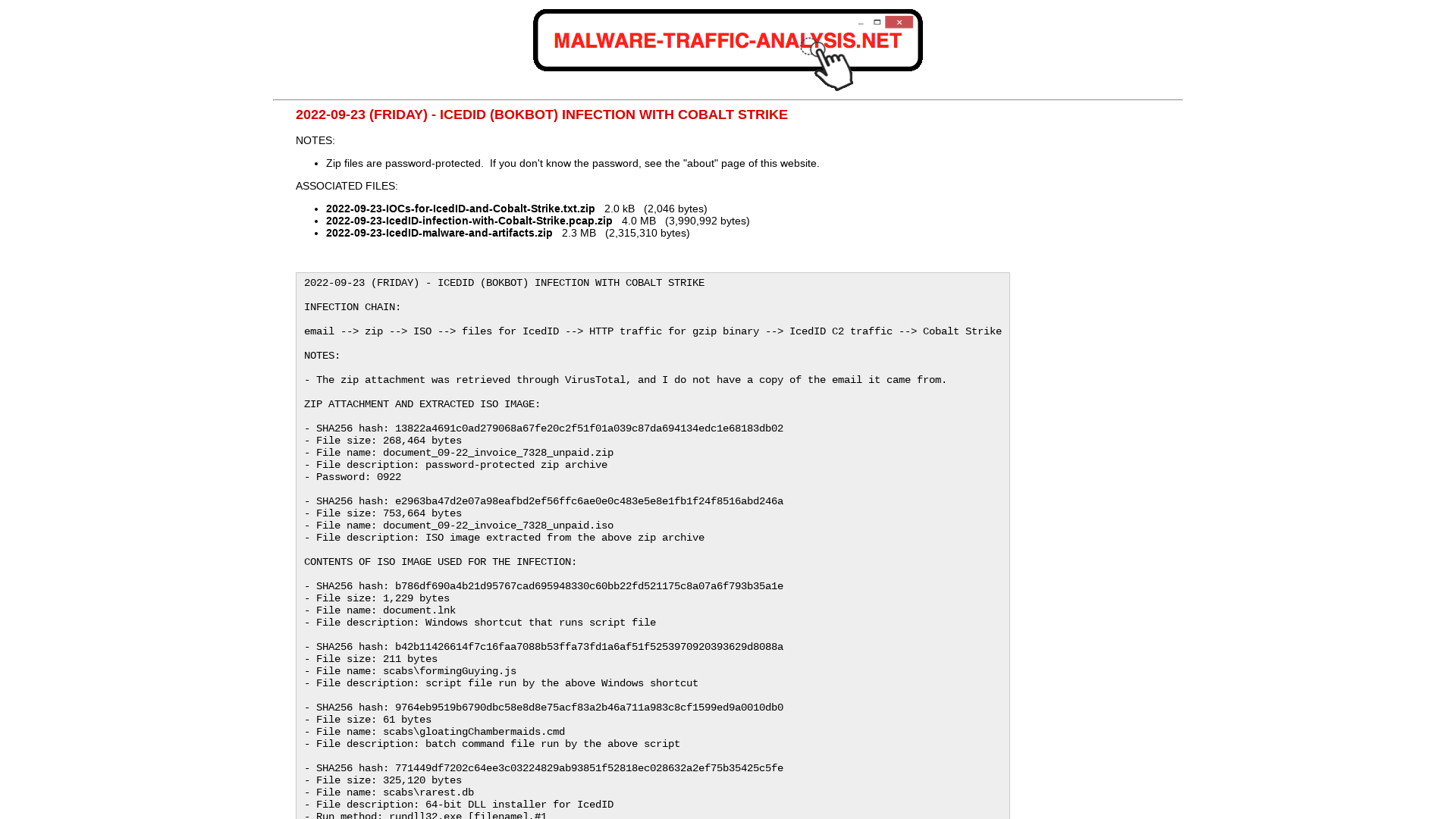 Malware-Traffic-Analysis.net - 2022-09-23 - IcedID (Bokbot) infection with Cobalt Strike