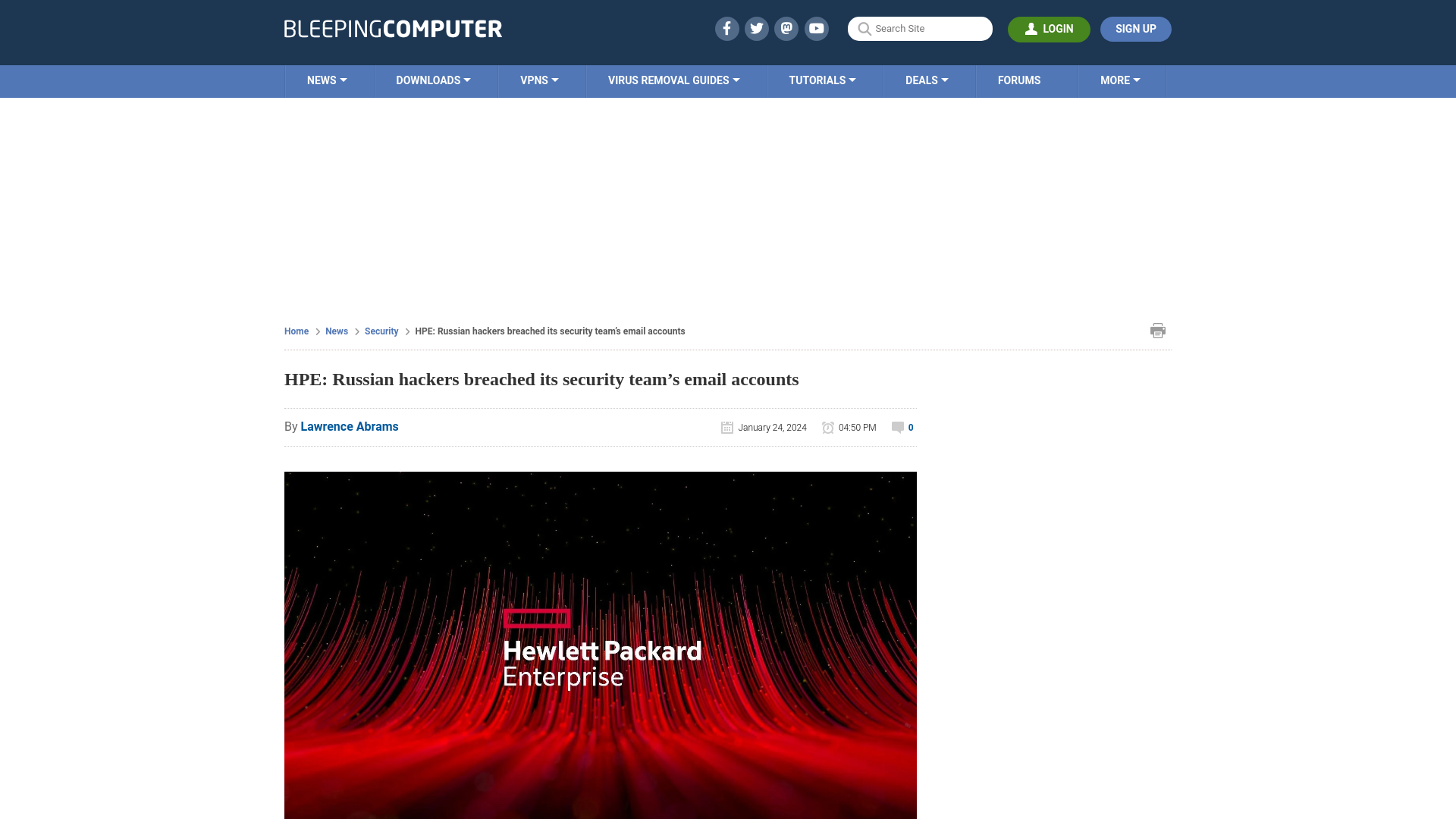HPE: Russian hackers breached its security team’s email accounts