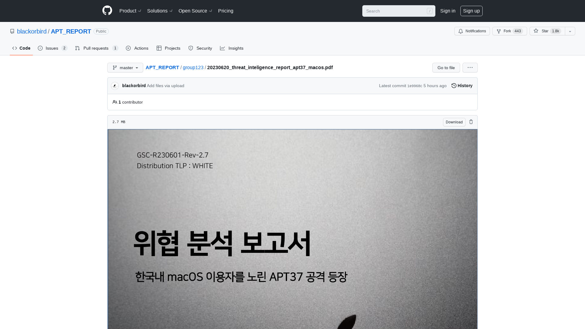 APT_REPORT/group123/20230620_threat_inteligence_report_apt37_macos.pdf at master · blackorbird/APT_REPORT · GitHub