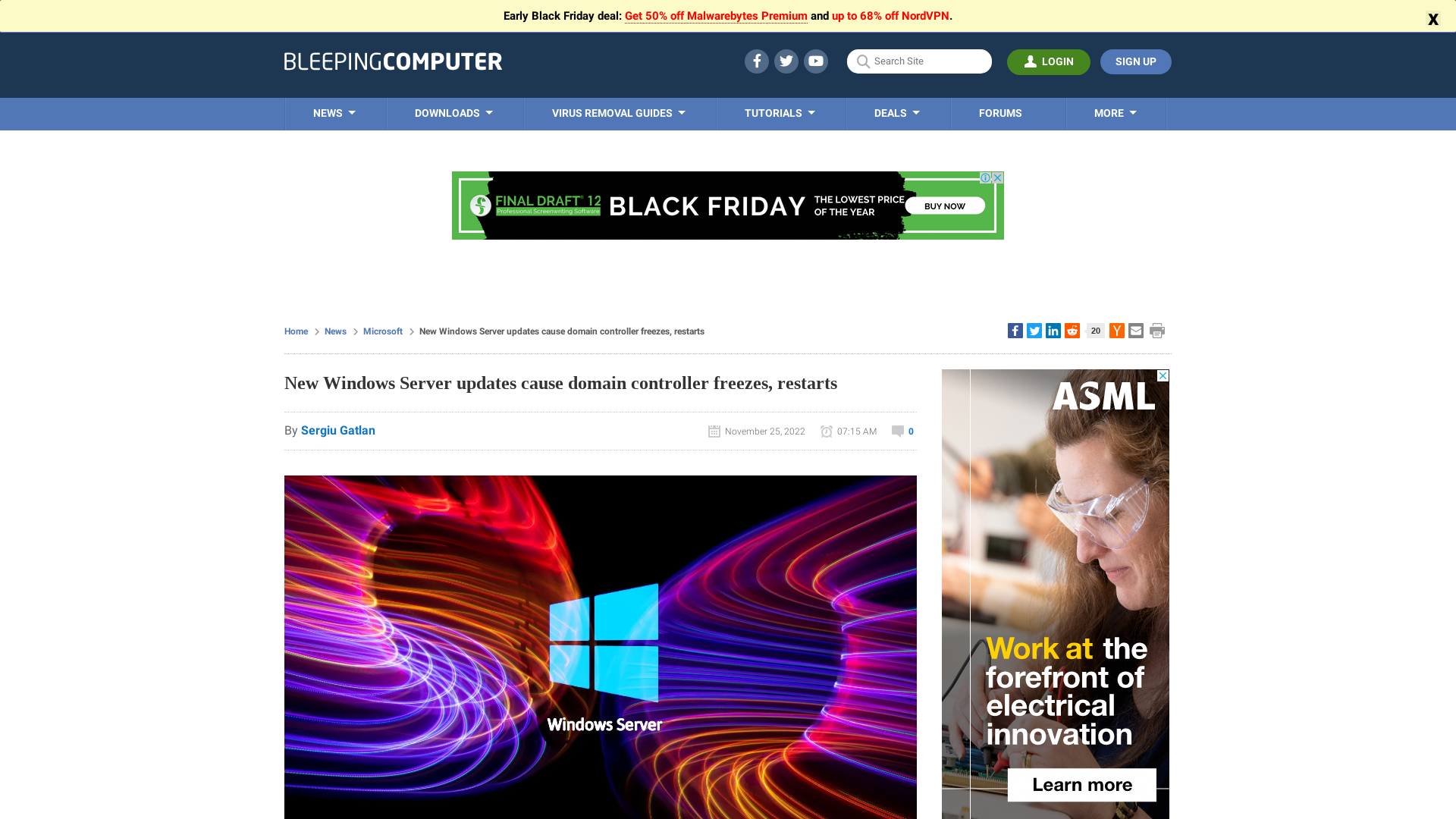 New Windows Server updates cause domain controller freezes, restarts