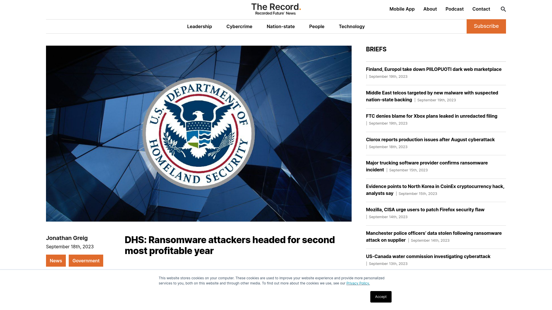DHS: Ransomware attackers headed for second most profitable year