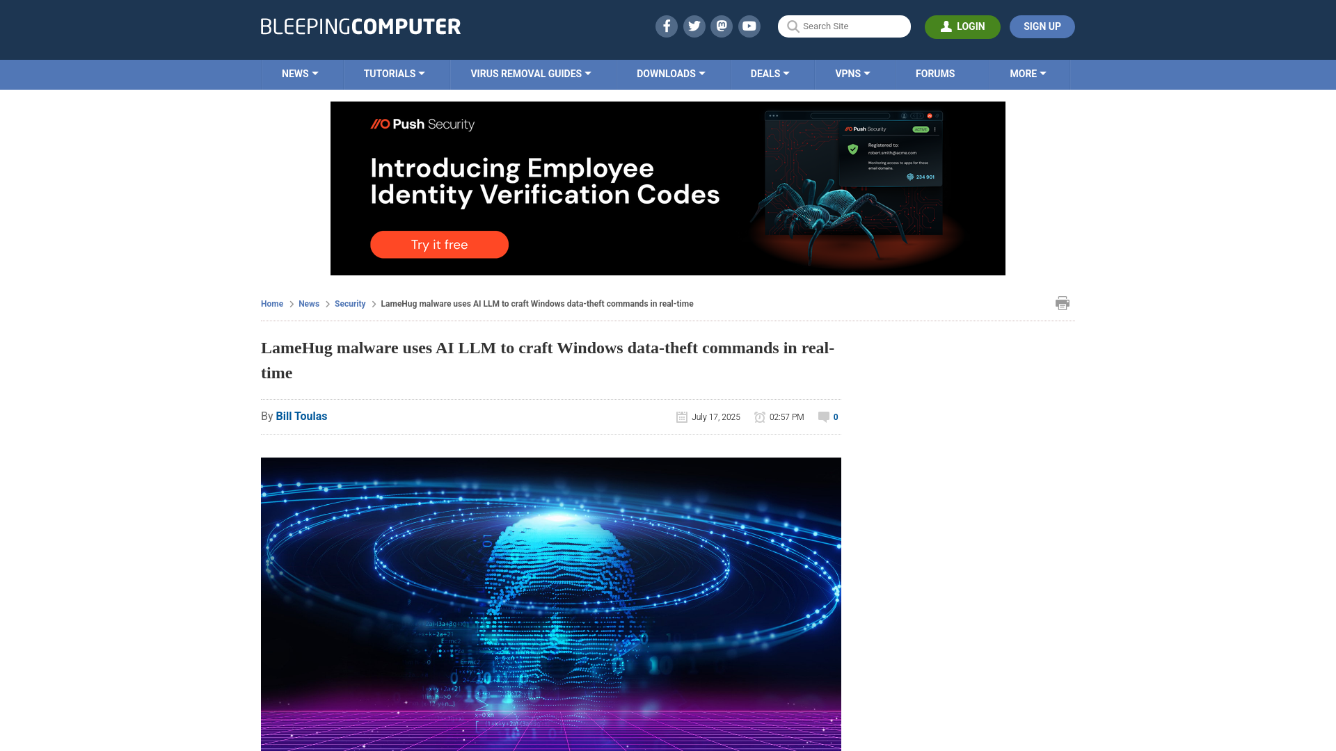 LameHug malware uses AI LLM to craft Windows data-theft commands in real-time