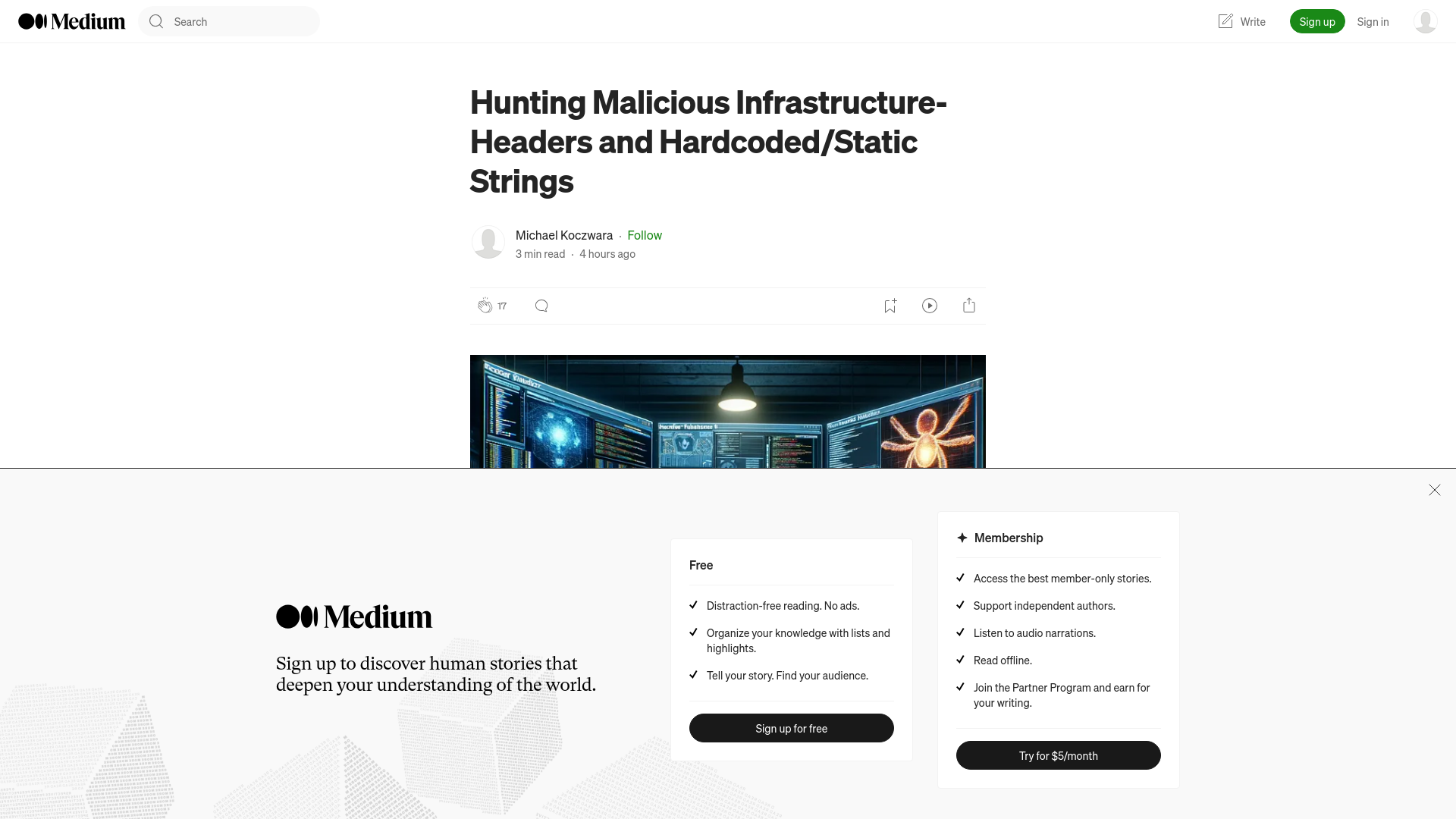 Hunting Malicious Infrastructure-Headers and Hardcoded/Static Strings | by Michael Koczwara | Dec, 2023 | Medium