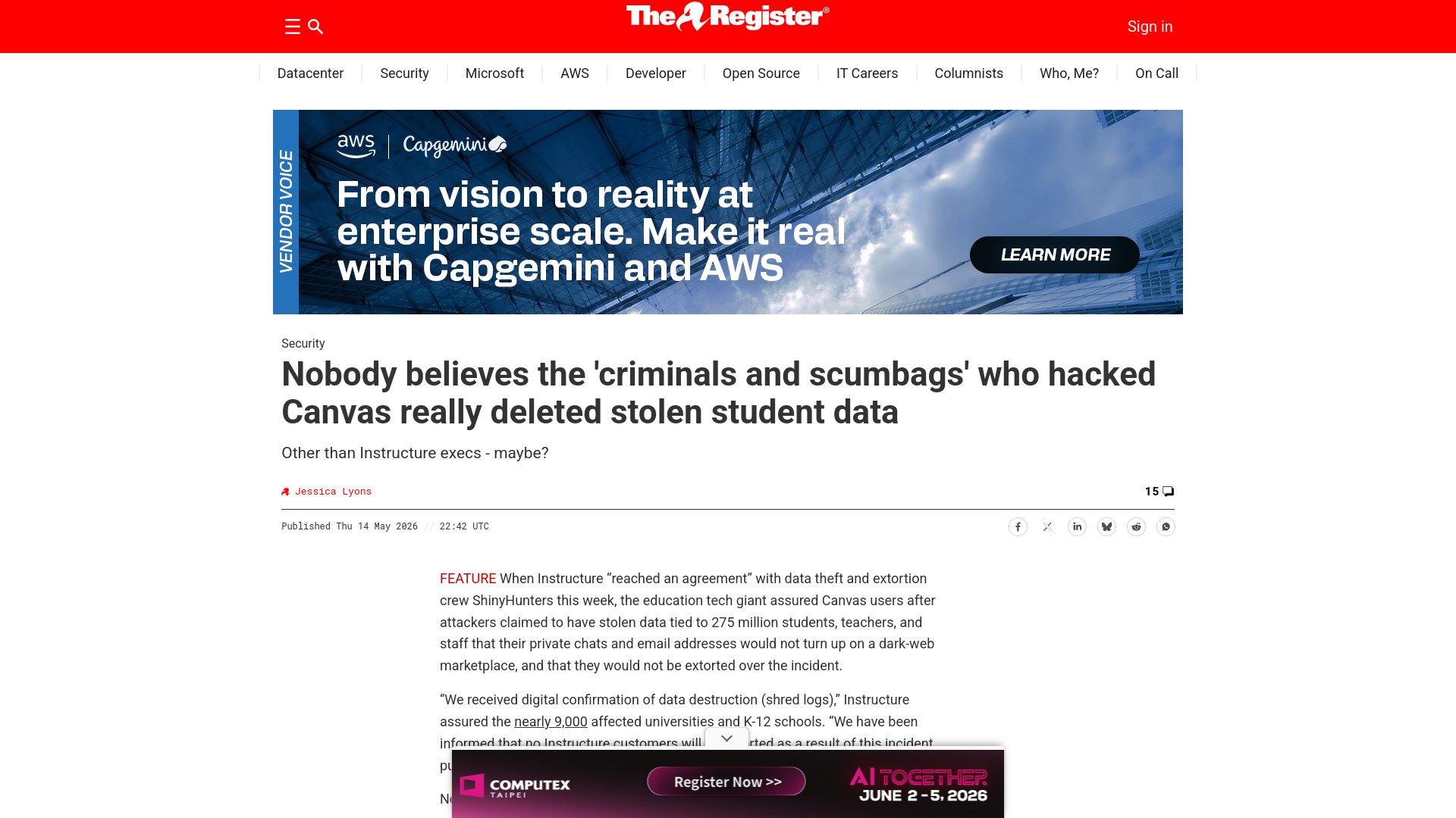 Security pros doubt Canvas attackers really deleted stolen student data