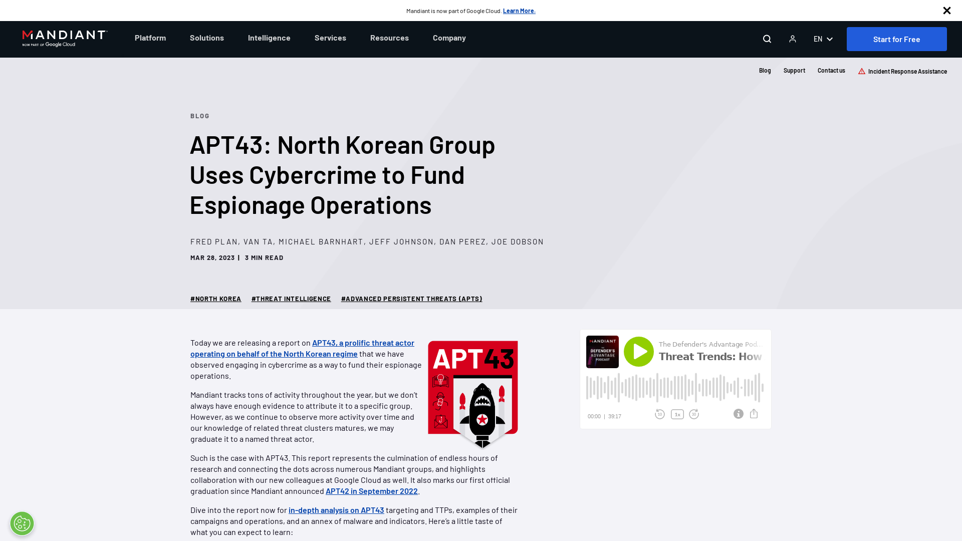 APT43: North Korean Group Uses Cybercrime to Fund Espionage Operations | Mandiant