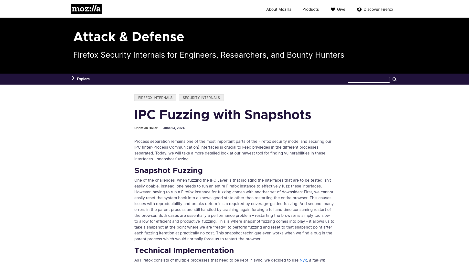 IPC Fuzzing with Snapshots – Attack & Defense