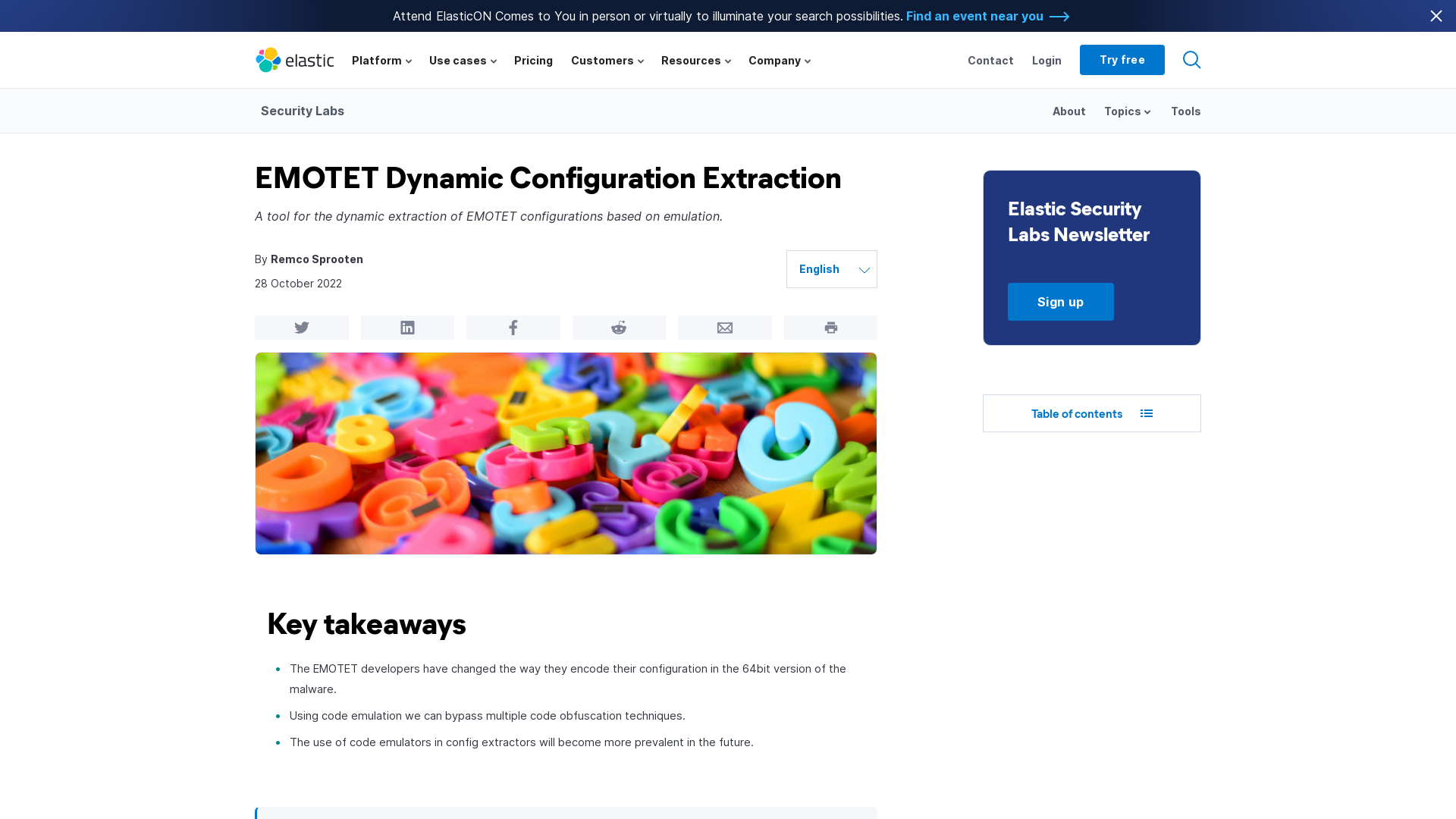 EMOTET Dynamic Configuration Extraction | Elastic