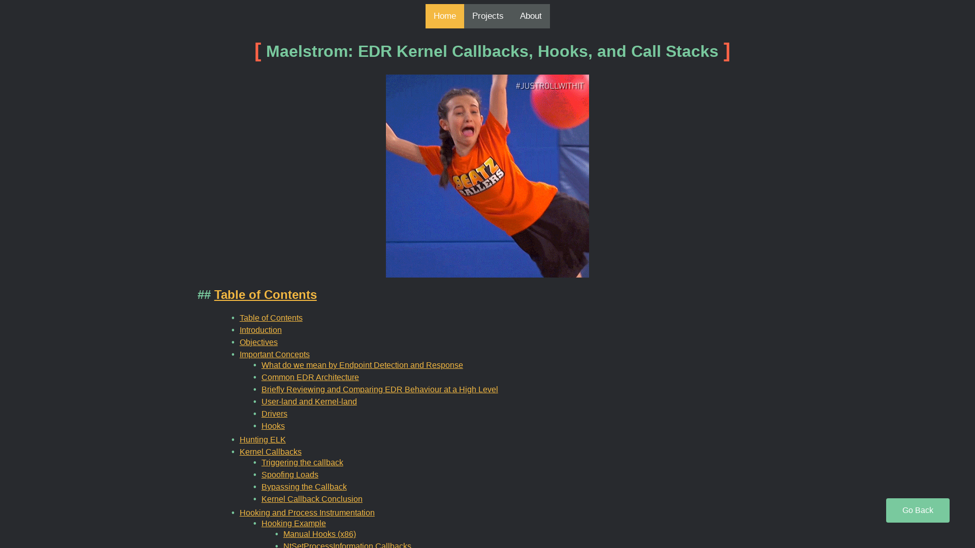 pre.empt.dev: Maelstrom: EDR Kernel Callbacks, Hooks, and Call Stacks