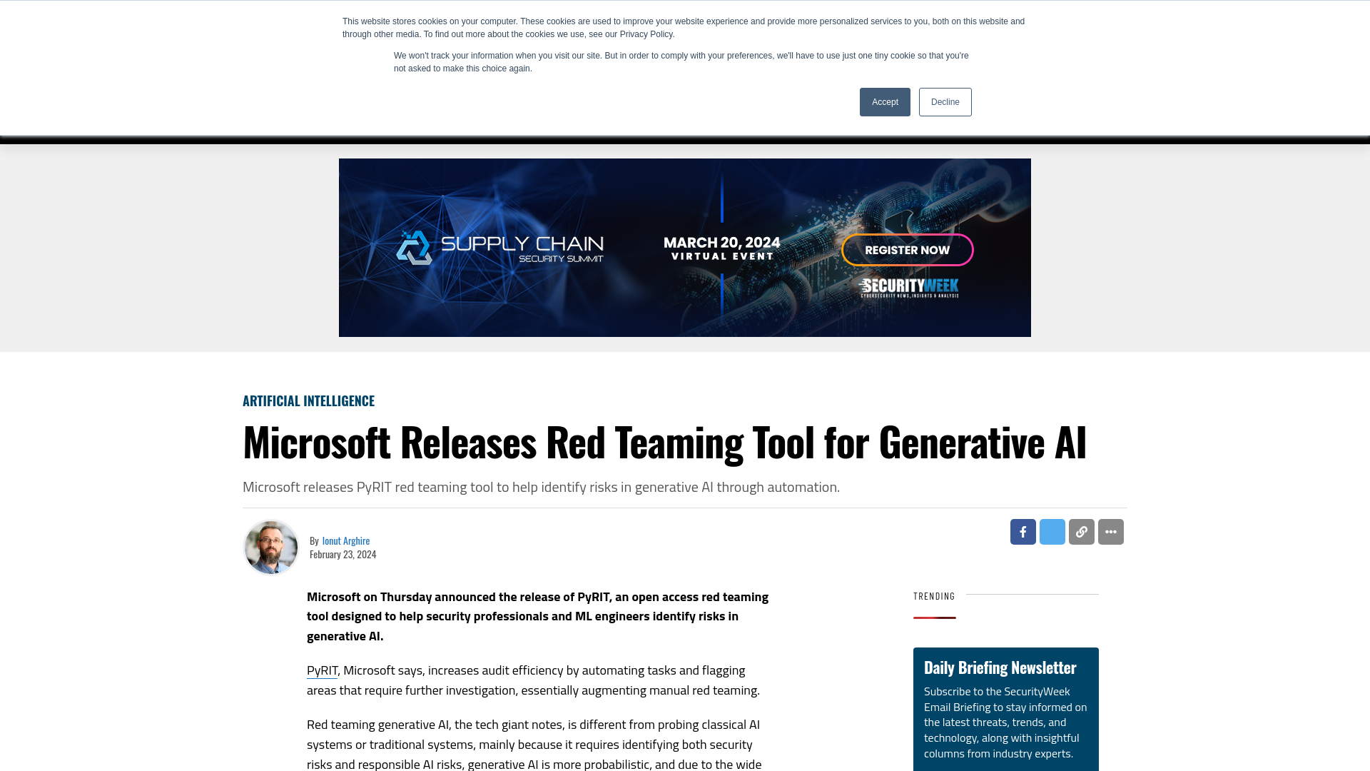 Microsoft Releases Red Teaming Tool for Generative AI - SecurityWeek