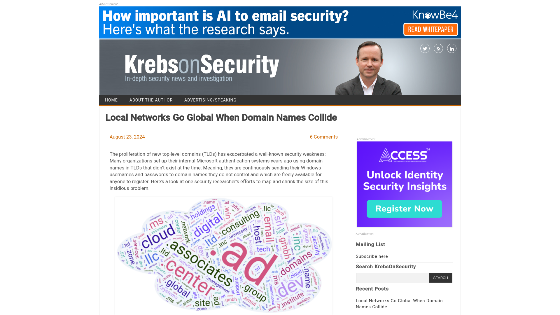 Local Networks Go Global When Domain Names Collide – Krebs on Security