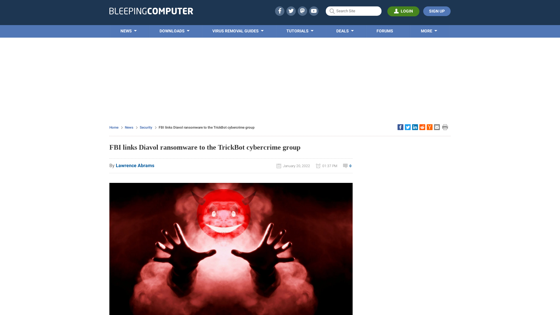 FBI links Diavol ransomware to the TrickBot cybercrime group
