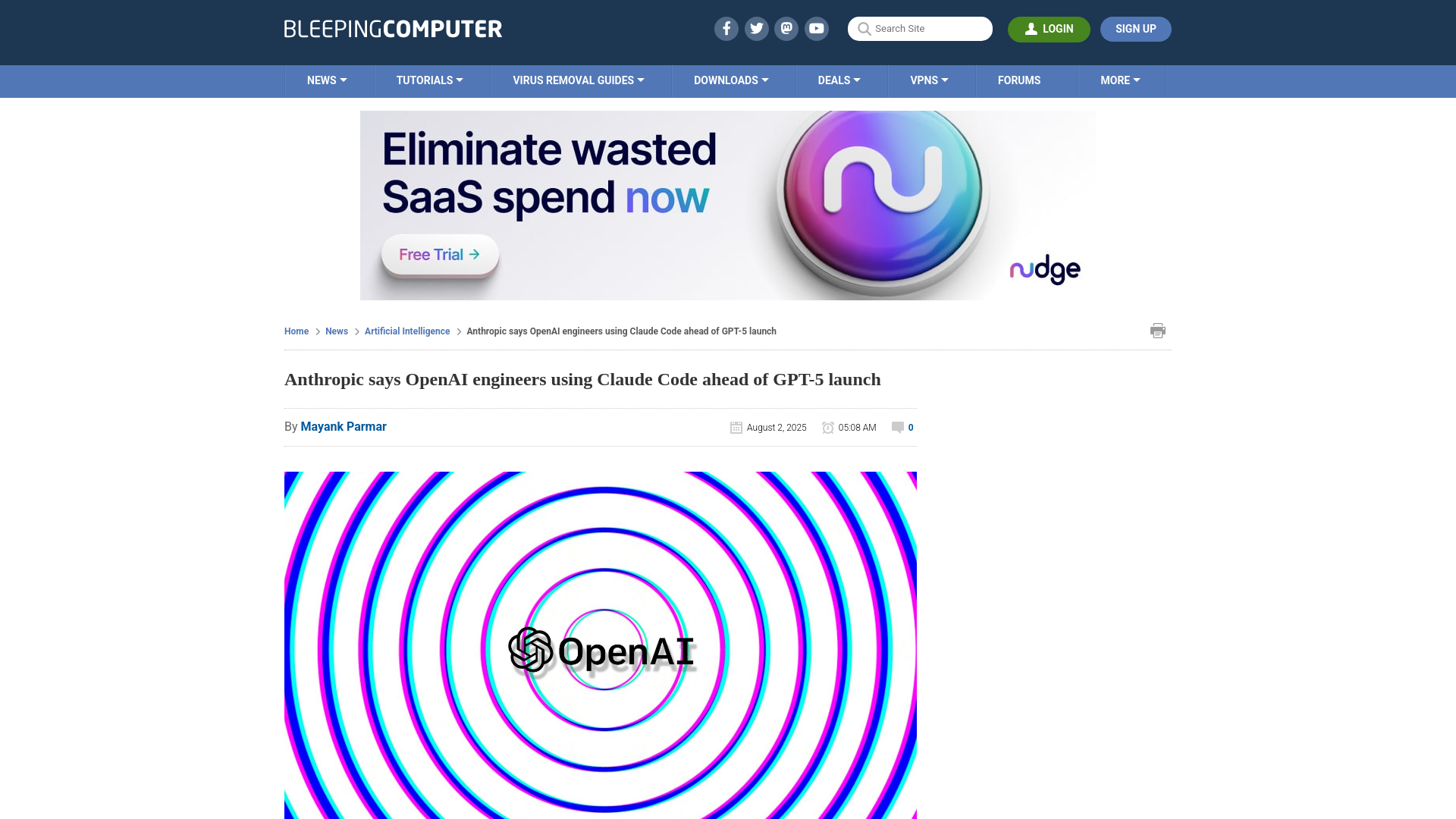 Anthropic says OpenAI engineers using Claude Code ahead of GPT-5 launch