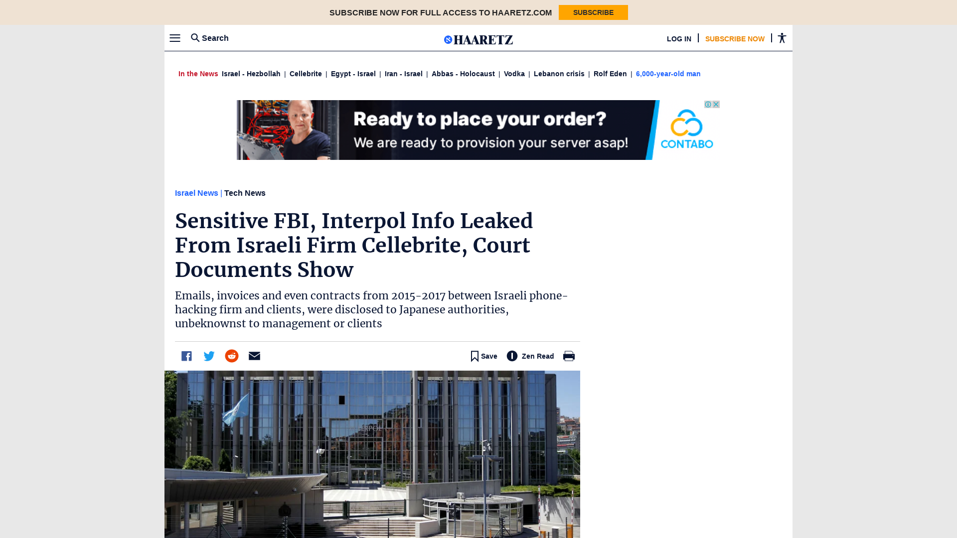 Sensitive FBI, Interpol Info Leaked From Israeli Firm Cellebrite, Court Documents Show - Tech News - Haaretz.com