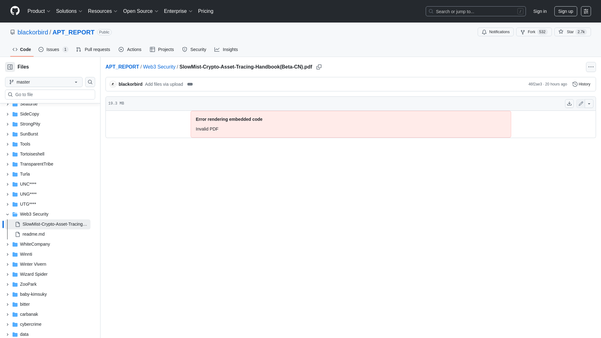 APT_REPORT/Web3 Security/SlowMist-Crypto-Asset-Tracing-Handbook(Beta-CN).pdf at master · blackorbird/APT_REPORT · GitHub