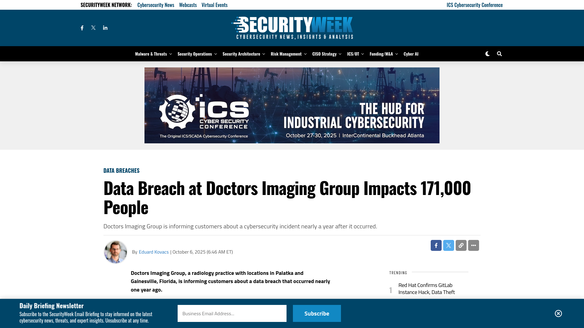 Data Breach at Doctors Imaging Group Impacts 171,000 People - SecurityWeek