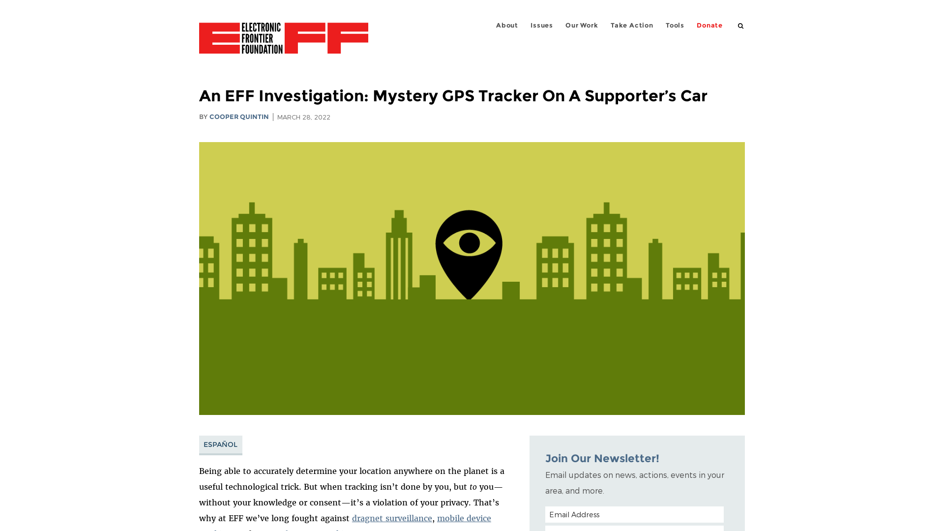 An EFF Investigation: Mystery GPS Tracker On A Supporter’s Car | Electronic Frontier Foundation