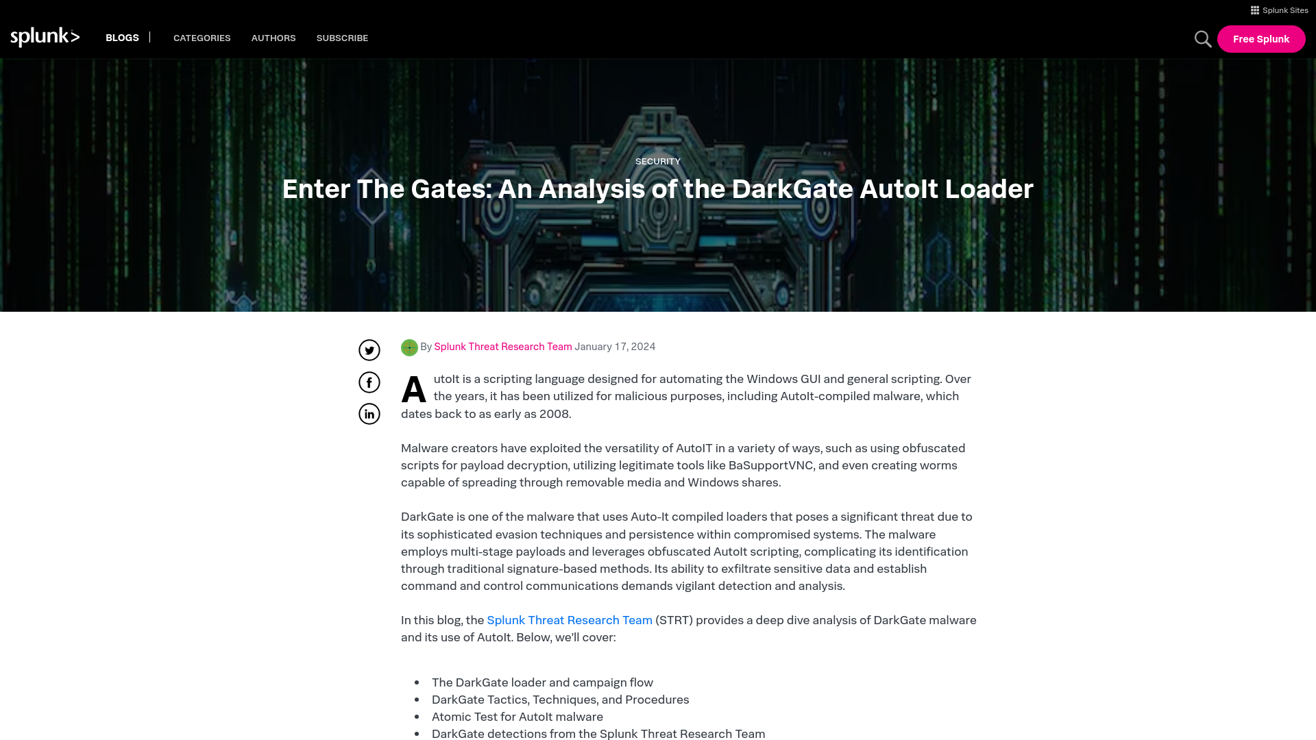 Enter The Gates: An Analysis of the DarkGate AutoIt Loader | Splunk