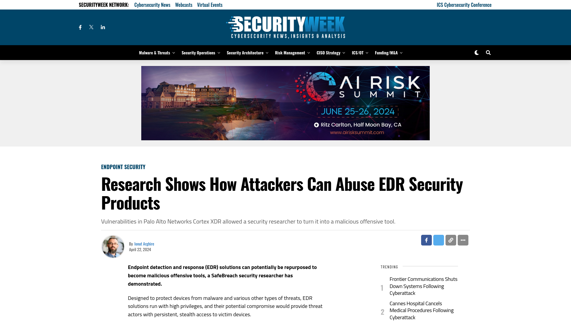 Research Shows How Attackers Can Abuse EDR Security Products - SecurityWeek