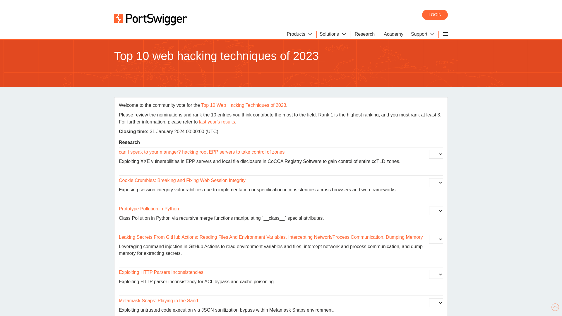 Top 10 web hacking techniques of 2023 - PortSwigger