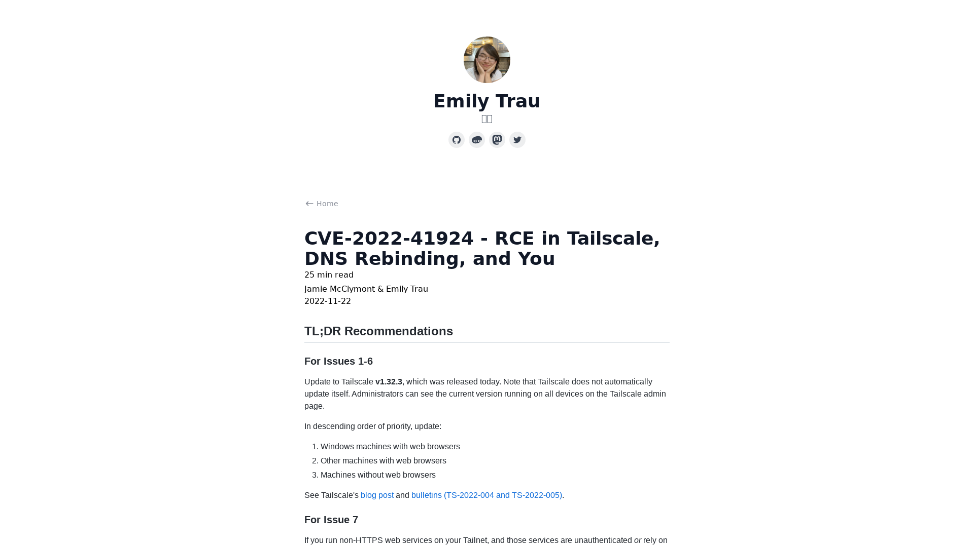 CVE-2022-41924 - RCE in Tailscale, DNS Rebinding, and You