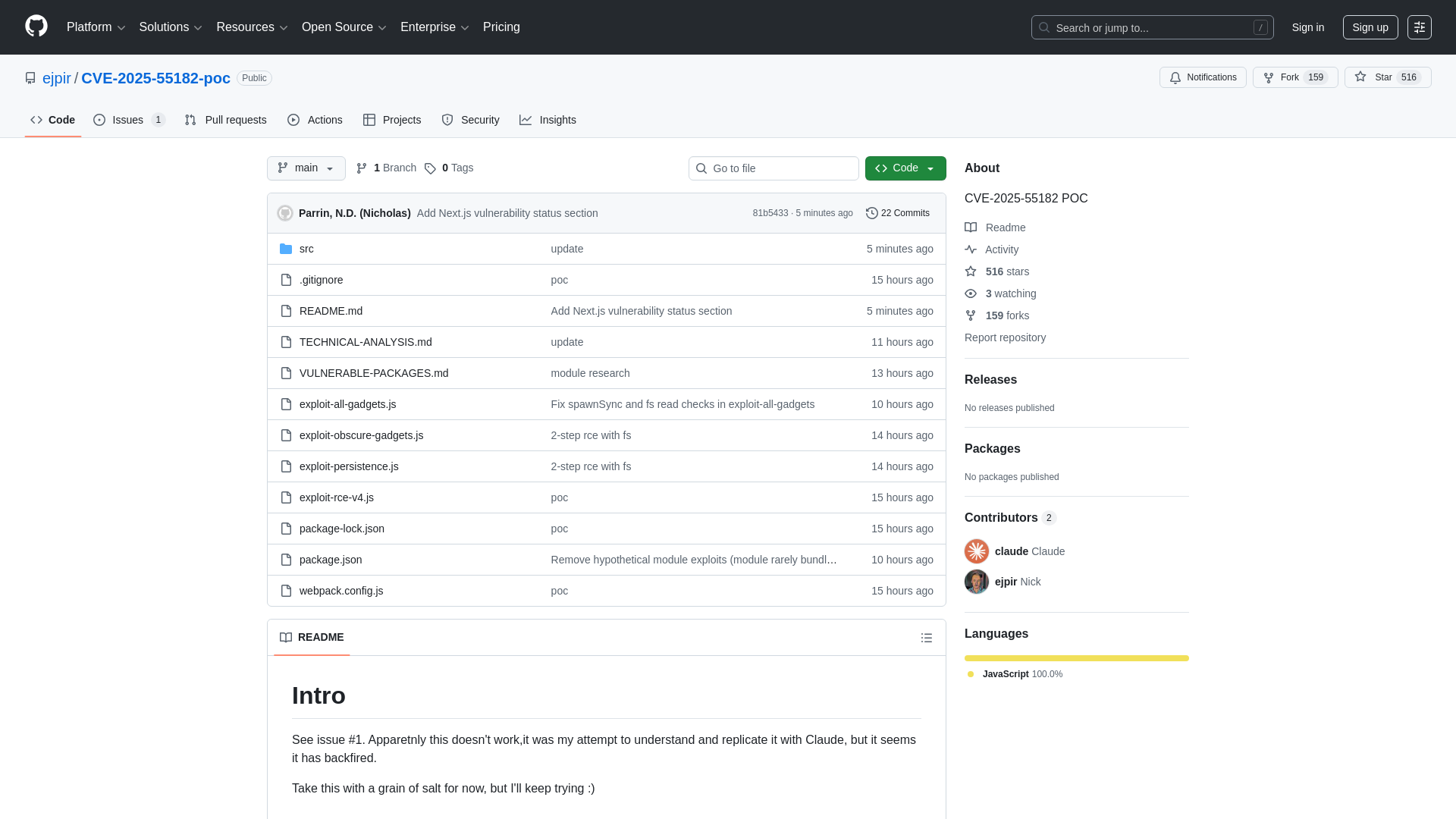 GitHub - ejpir/CVE-2025-55182-poc: CVE-2025-55182 POC
