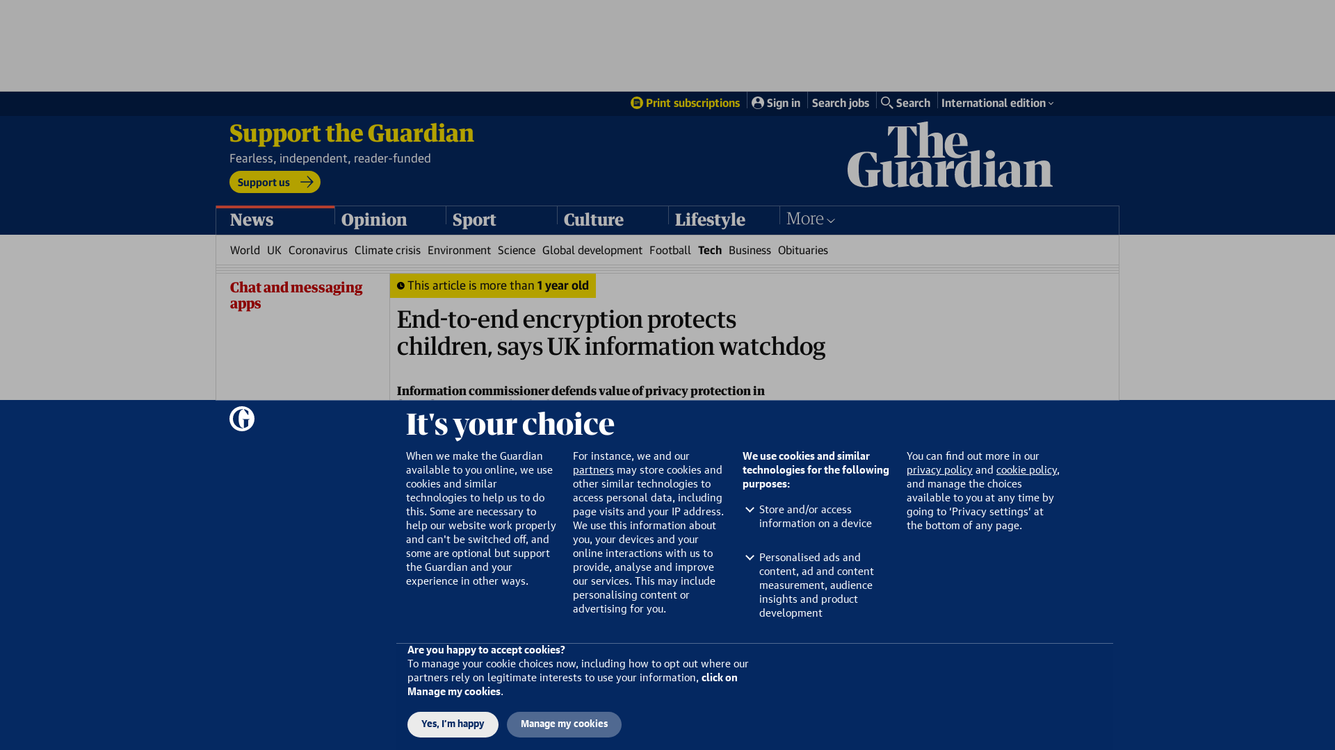 End-to-end encryption protects children, says UK information watchdog | Chat and messaging apps | The Guardian